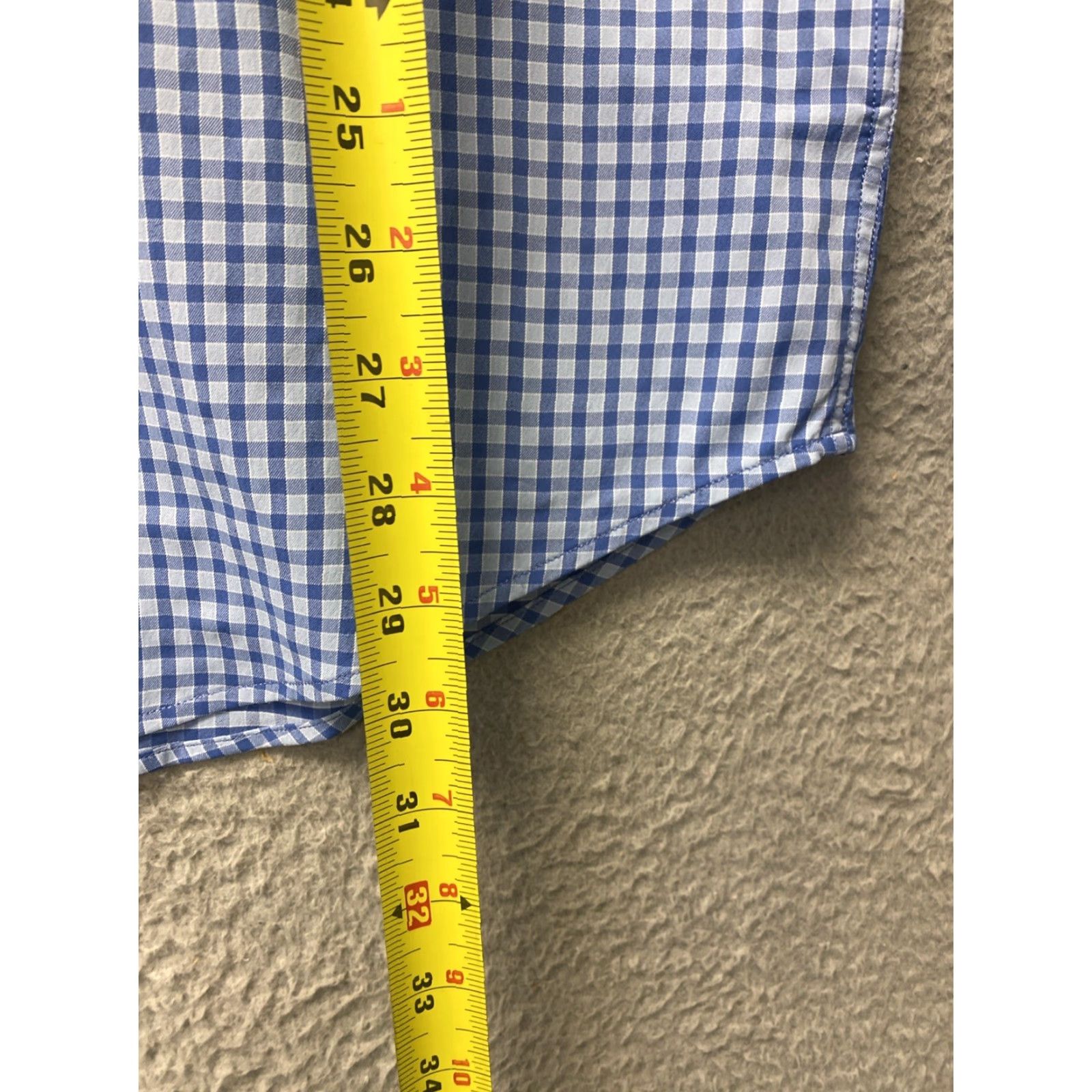 Peter Millar VINTAGE Peter Millar Summer Comfort Performance Button Up Shirt Men Large Long Sleeve Check Blue Nylon Spandex Size US L / EU 52-54 / 3 - 5 Thumbnail