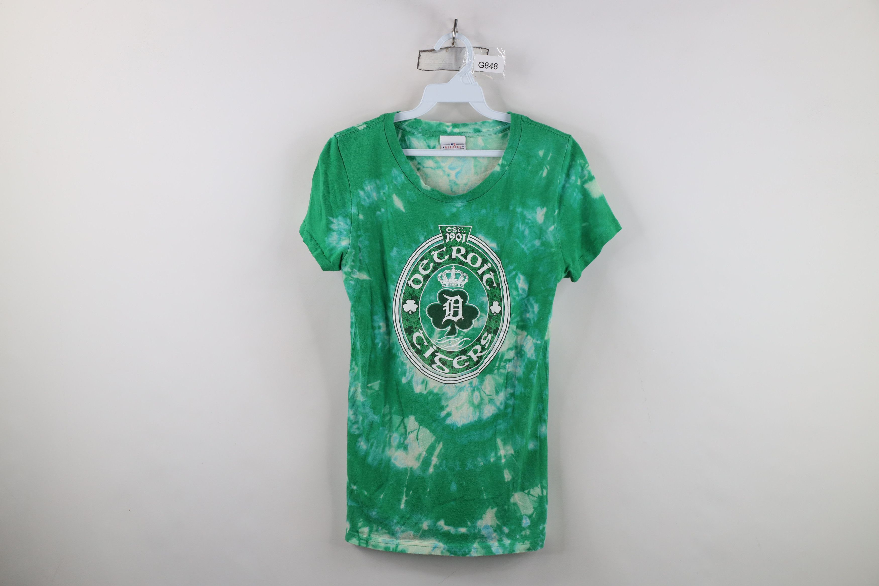 Vintage Vintage Y2K Detroit Tigers Baseball St Patricks Day T-Shirt Size M / US 6-8 / IT 42-44 - 1 Thumbnail
