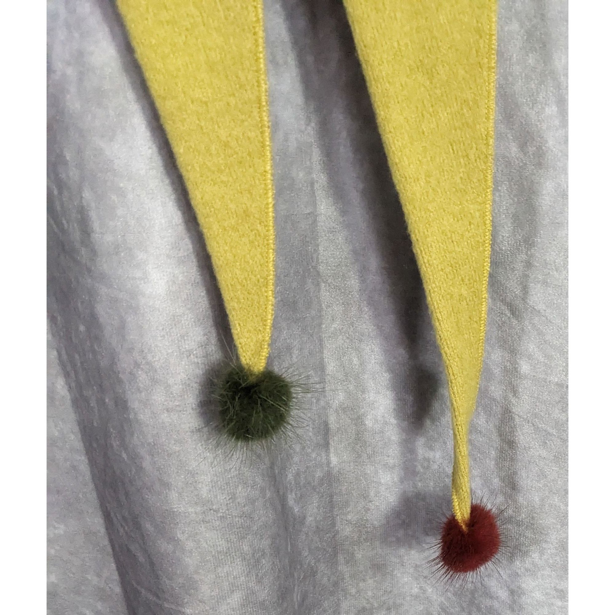 Other Medieval Style Yellow Fleece Scarf With Pom-Poms - 66 Inches Size ONE SIZE - 9 Thumbnail