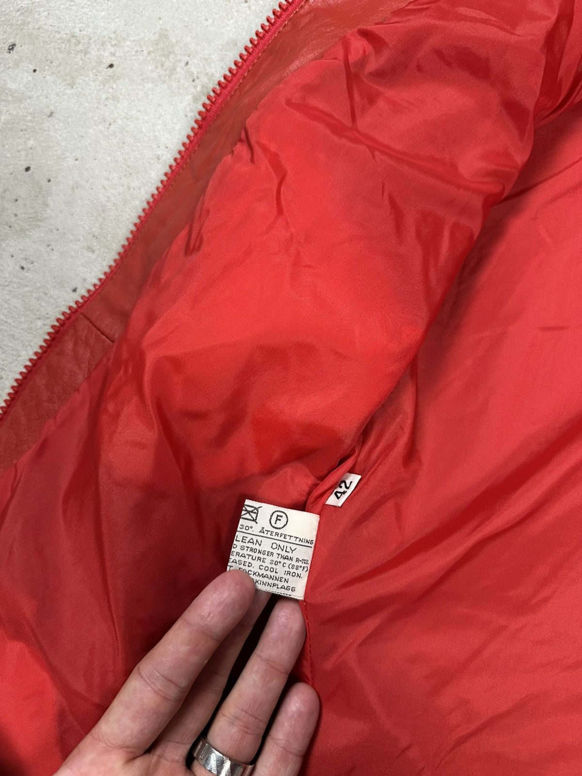 Japanese Brand Vintage 90s Red Genuine Leather Moto Biker Style Jacket Size M / US 6-8 / IT 42-44 - 12 Thumbnail