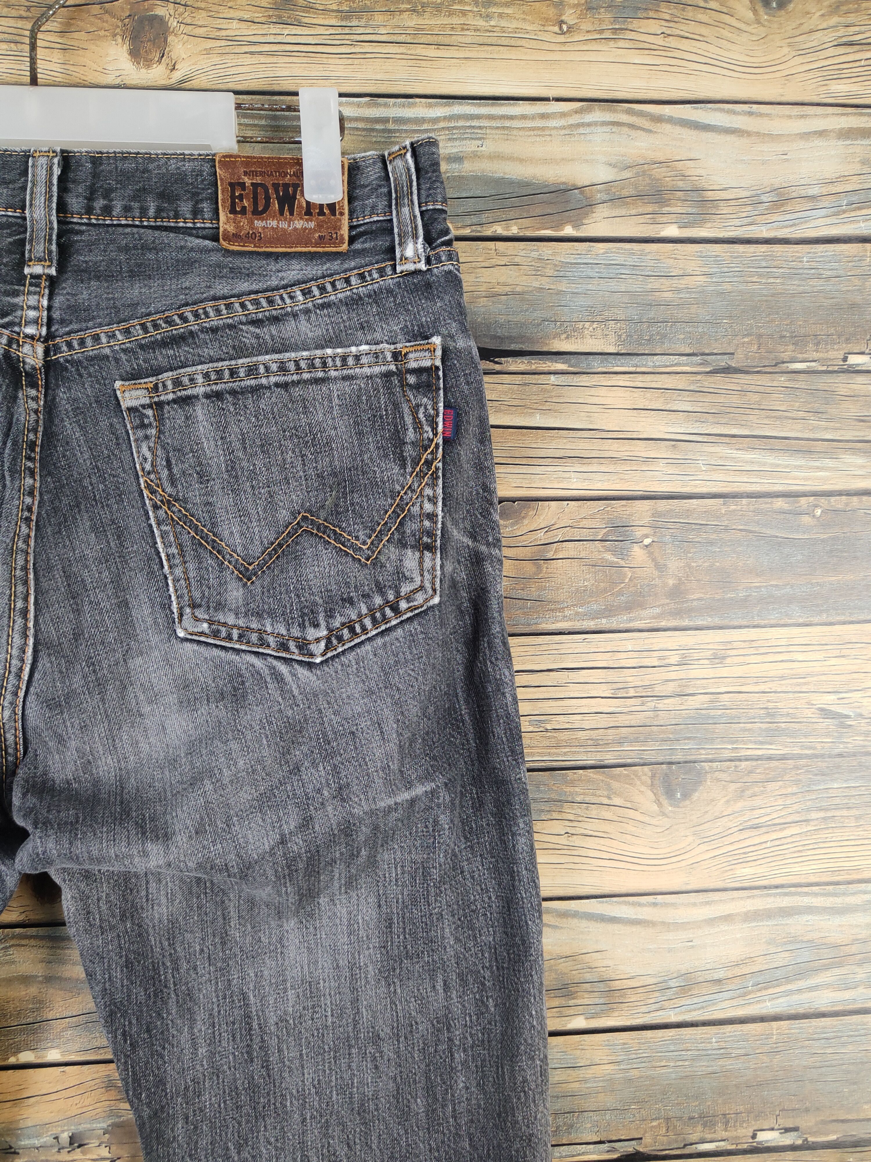 Edwin Edwin Black Distressed Ripped denim Jeans #W1385 Size US 32 / EU 48 - 11 Thumbnail