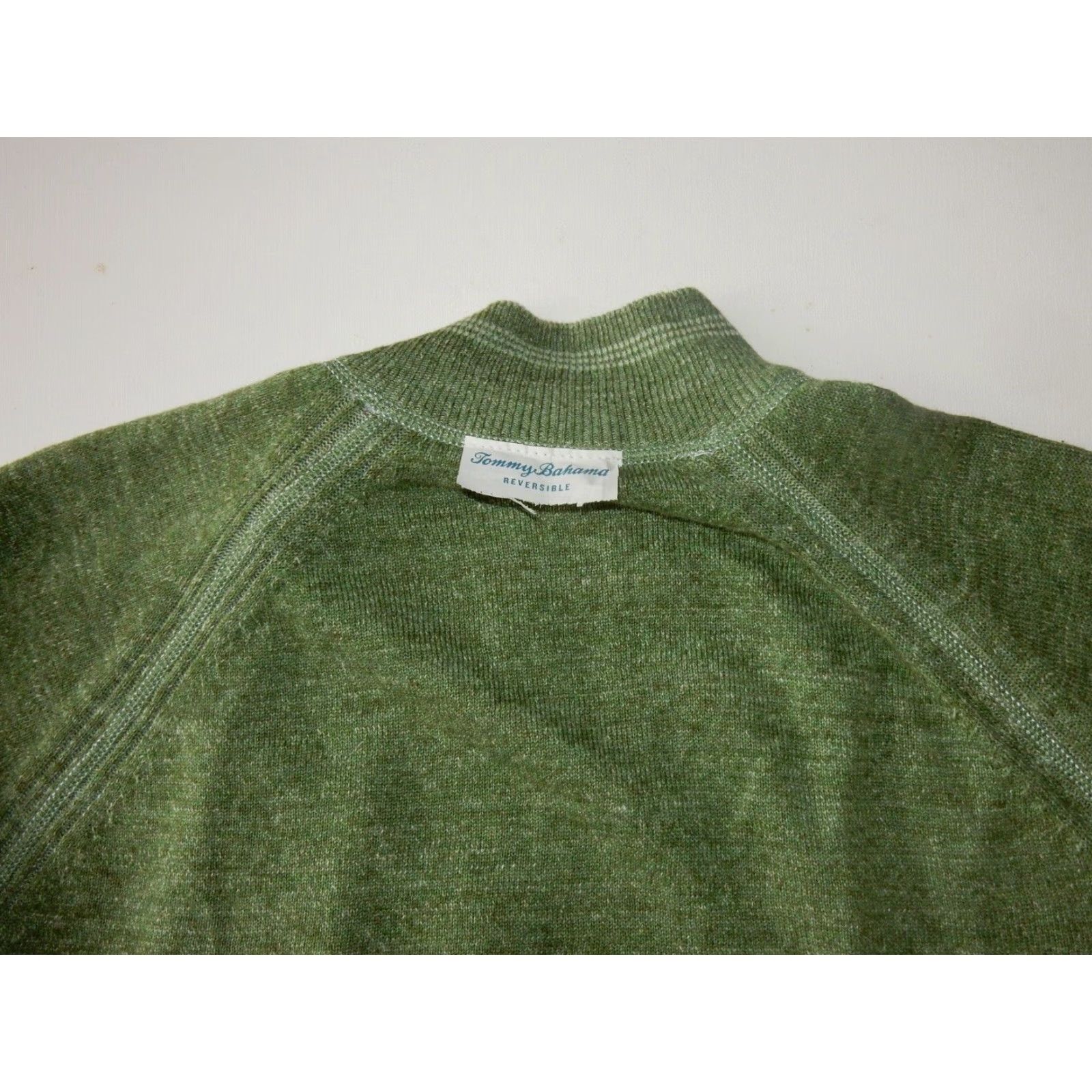 Tommy Bahama VINTAGE Tommy Bahama Men's Reversible Linen Blend Sweater Pullover 2XL Green Size US XXL / EU 58 / 5 - 7 Thumbnail