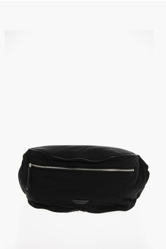 Bottega Veneta Nylon Maxi Pouch Crossbody Bag in Black, Men's