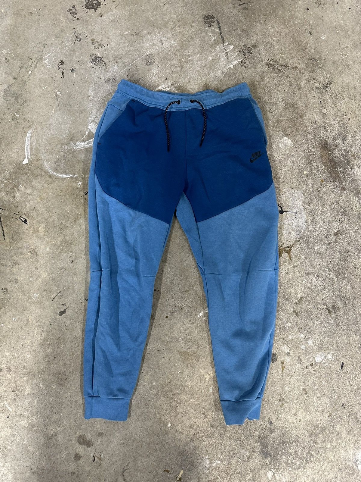 Designer × Nike Blue/Navy Nike Tech Fleece Joggers Size US 35 - 1 Thumbnail