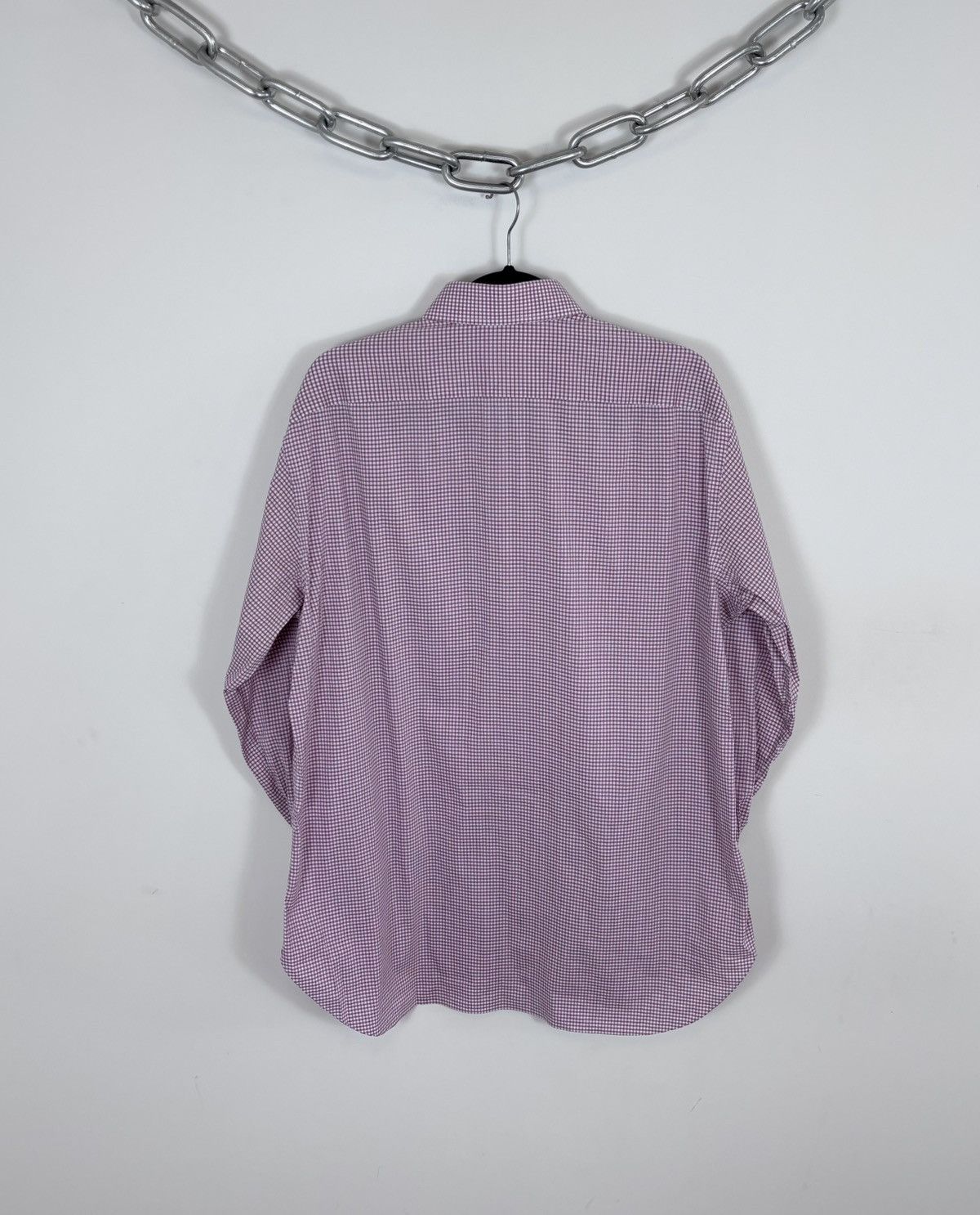 Brioni Brioni Men’s Micro Check Pink Button Down Long Sleeve Shirt Size US L / EU 52-54 / 3 - 13 Thumbnail