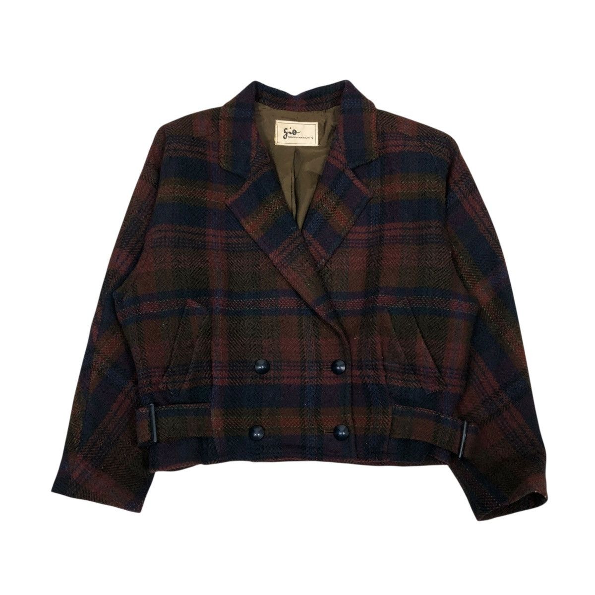 Japanese Brand 🔥VINTAGE WOOL BOMBER JACKET PARACHUTE DESIGN TARTAN GIO Size US M / EU 48-50 / 2 - 1 Thumbnail