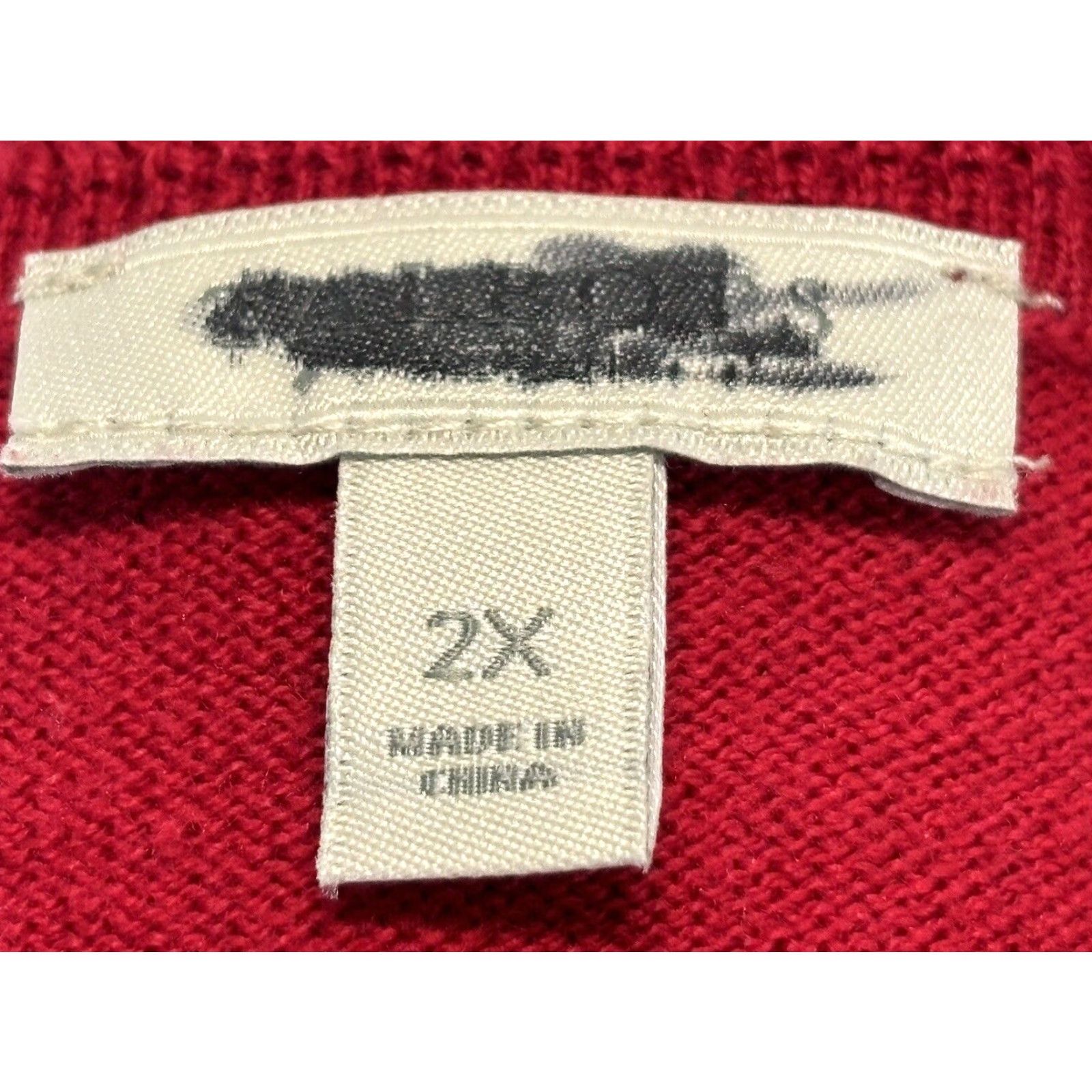 Talbots Talbots Women's Plus Size Tunic Sweater Red V-Neck Long Sleeve Cotton Blend 2X Size XXL / US 16-18 / IT 52-54 - 6 Thumbnail