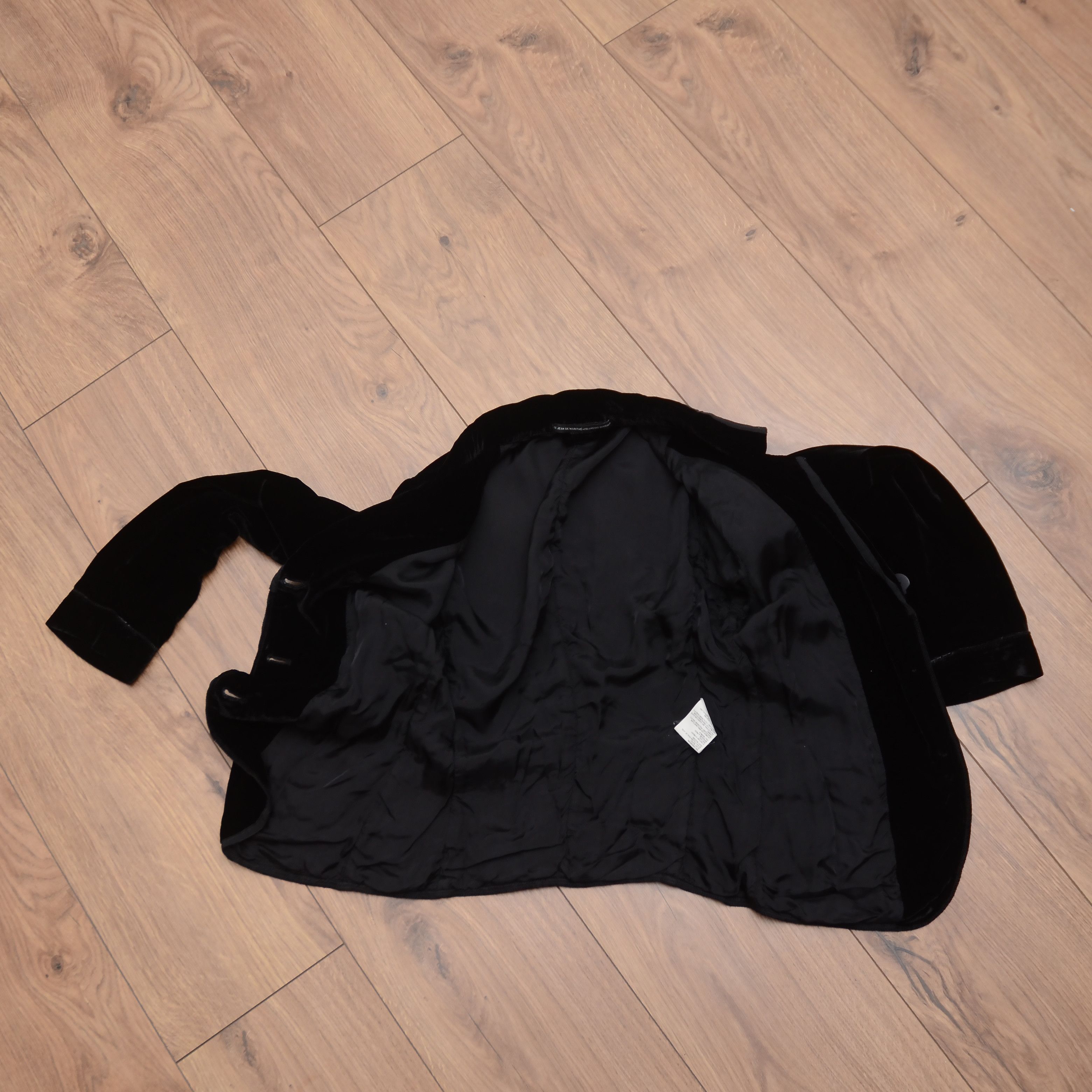Marithe + Francois Girbaud Rare Marithé François Girbaud Black Silk Velvet Blazer Size S / US 4 / IT 40 - 11 Thumbnail