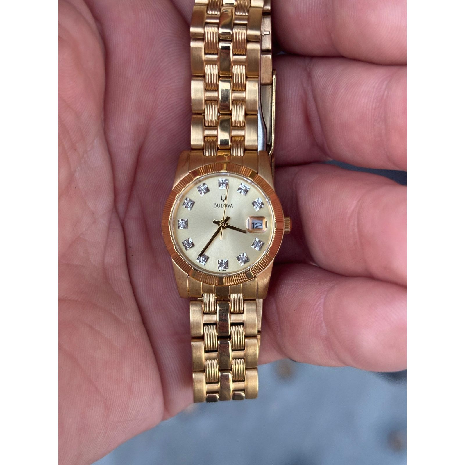 Bulova Bulova C960496 Diamond Accent Gold Tone Women’s Watch. Size ONE SIZE - 3 Thumbnail