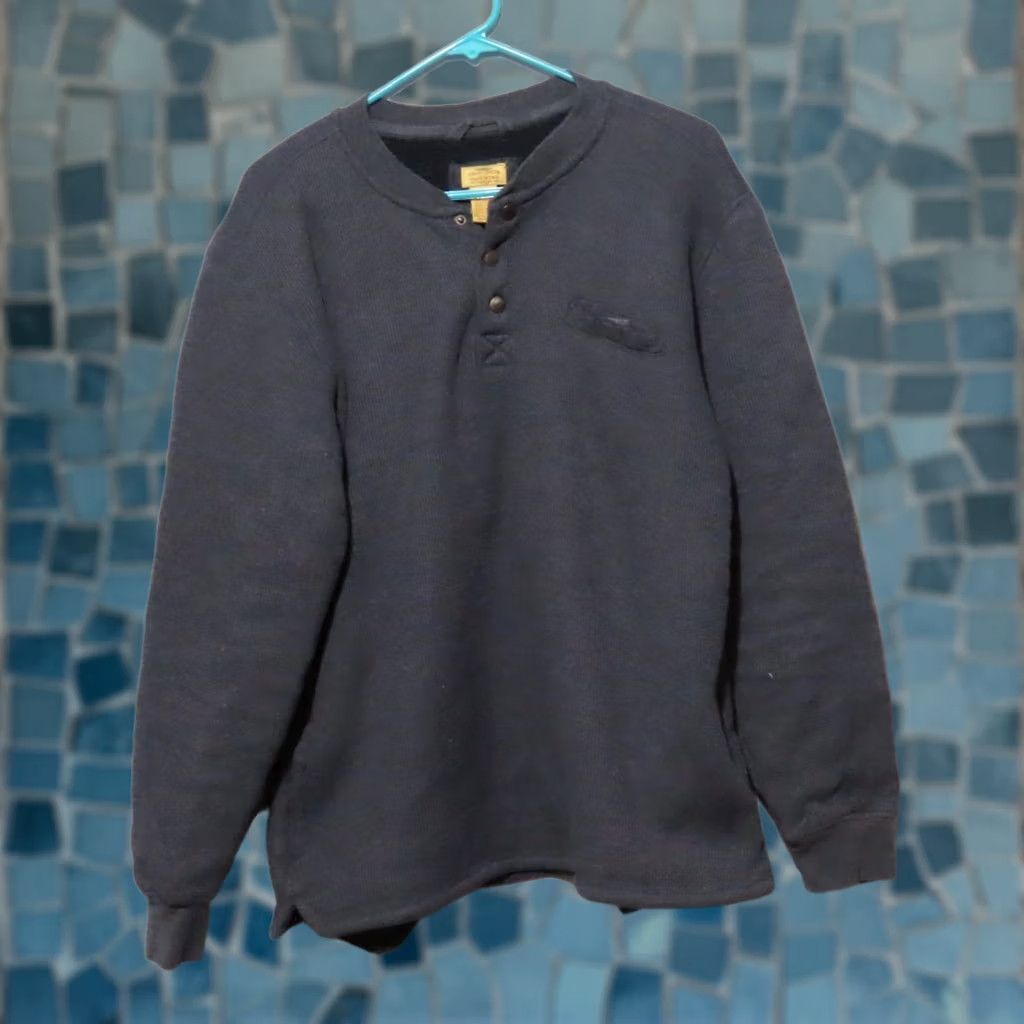 Vintage VINTAGE Telluride Sherpa Lined Men's L 1/2 Snap Dark Blue Shacket Pullover Shirt Size US L / EU 52-54 / 3 - 1 Thumbnail