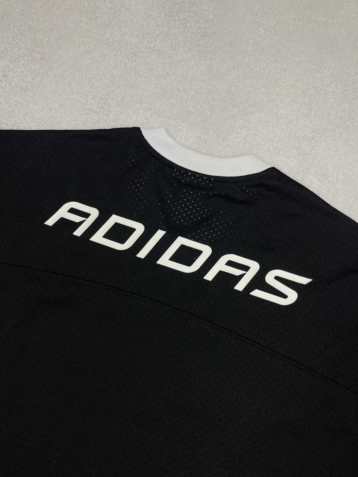Adidas Mens Adidas Sports Jersey Black Double Big Logo Size US L / EU 52-54 / 3 - 10 Thumbnail