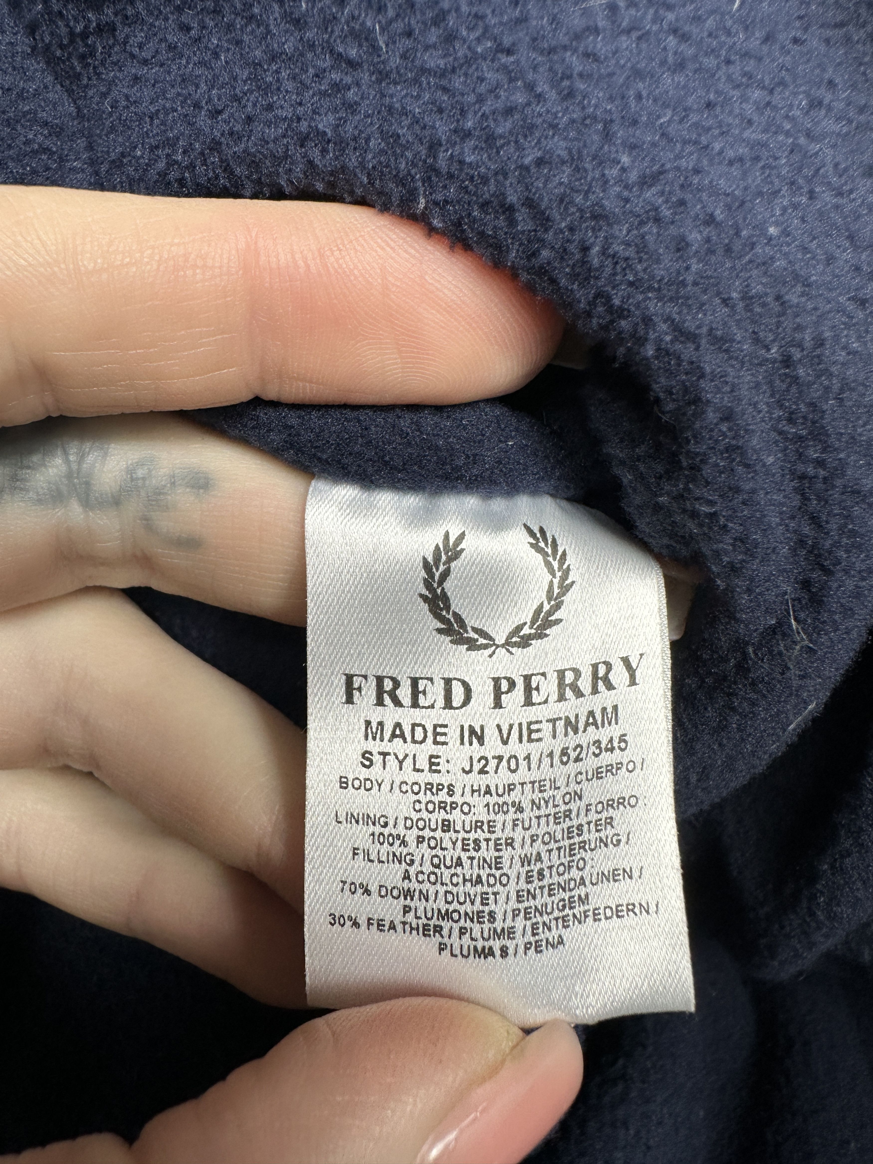 Fred Perry Fred Perry Womens Down Puffer Vest Size M / US 6-8 / IT 42-44 - 6 Thumbnail