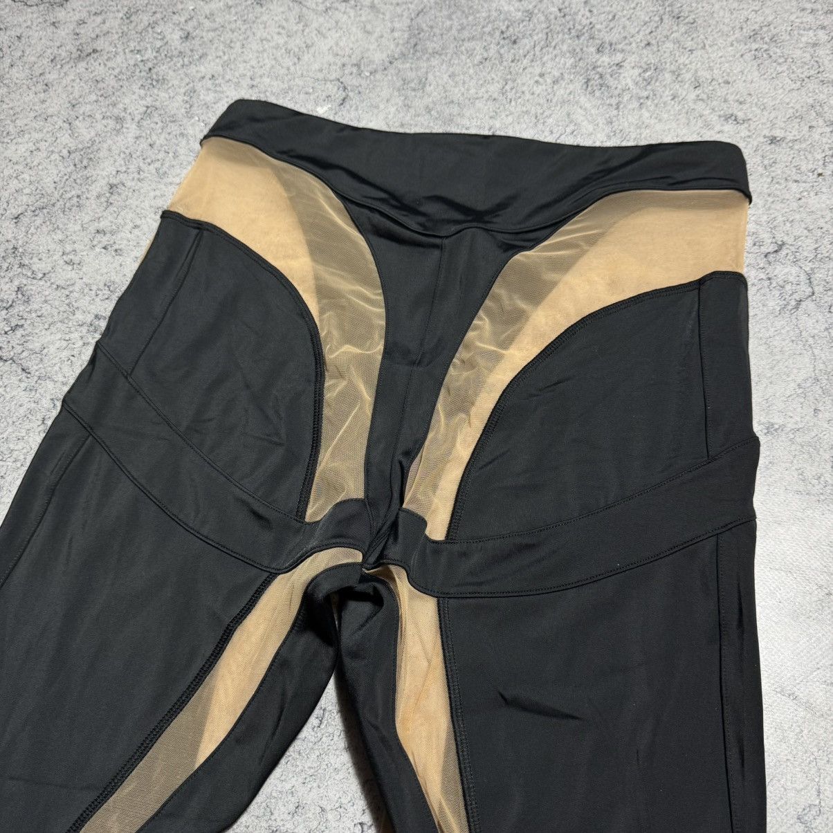 H&M × Mugler Rare Mugler H&M Mesh Panel Stirrup Leggings Size 34" / US 12 / IT 48 - 6 Thumbnail
