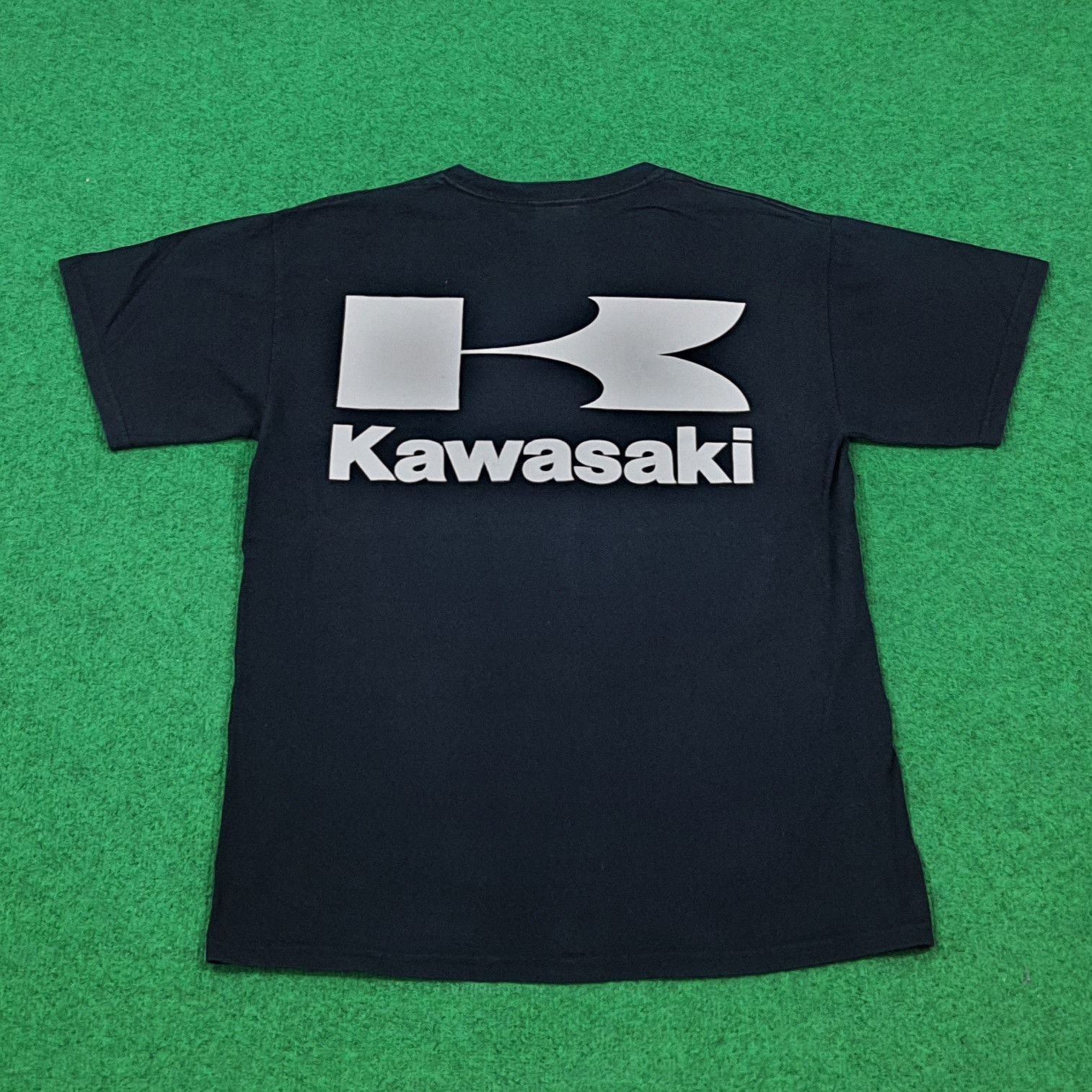 Japanese Brand Vintage Kawasaki Japan Motors Big Logo Tshirt