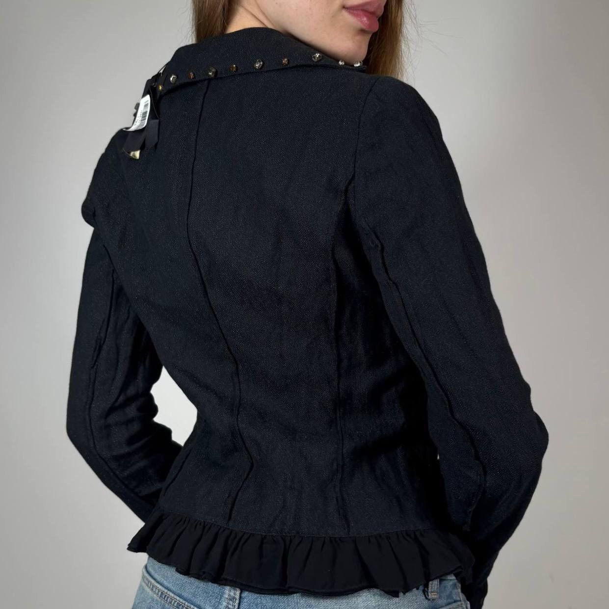 Japanese Brand Vintage Y2K Gothic Ruffle Trim Bolero Japanese Style Blazer Size M / US 6-8 / IT 42-44 - 2 Thumbnail