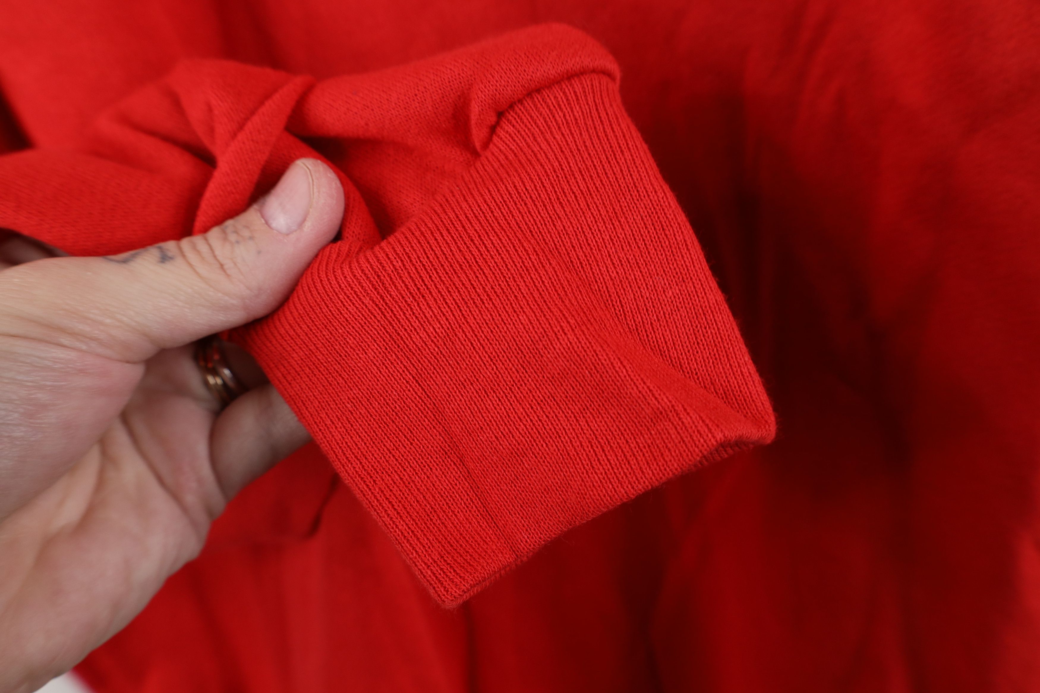 Vintage Deadstock Vintage 90s Streetwear Collared Sweatshirt Red USA Size US XL / EU 56 / 4 - 6 Thumbnail