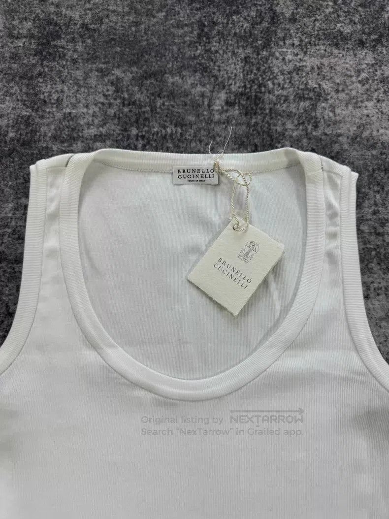 Brunello Cucinelli Brunello Cucinelli White Beaded Vest Size XS / US 0-2 / IT 36-38 - 2 Thumbnail