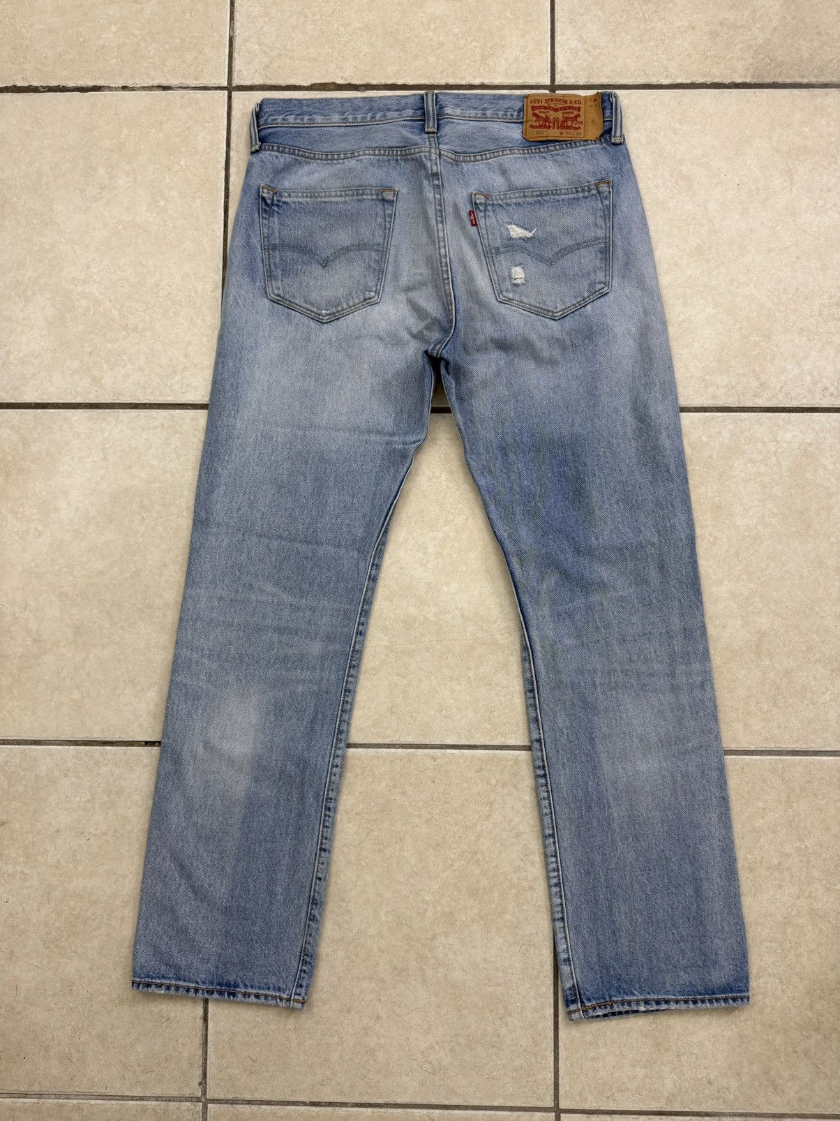 Levi's Levi's 501 Mens Blue Jeans Vintage Distressed W34 L32 Size US 34 / EU 50 - 3 Thumbnail