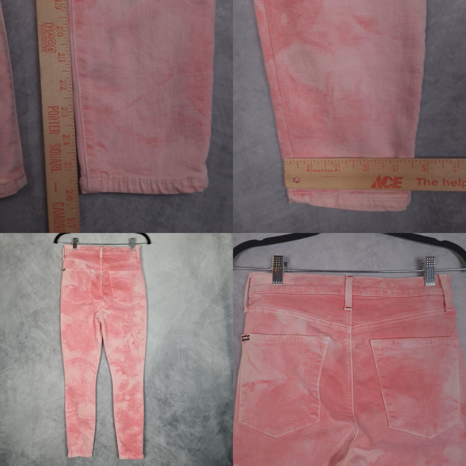 Alice + Olivia Alice + Olivia Jeans Womens 26 Pink Crystal Cloud High Rise Skinny Jeans Women's Pink Crystal Cloud Tie Dye High Rise Skinny Size 26" / US 2 / IT 38 - 9 Thumbnail