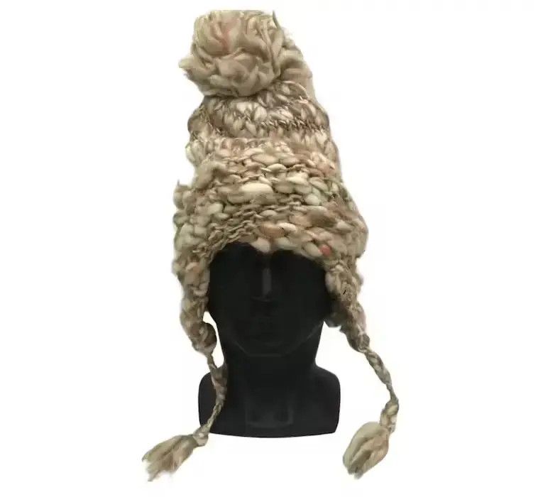 CA4LA Japanese Brand Ca4la Knit Bobble Beanie Hat Size ONE SIZE - 1 Thumbnail