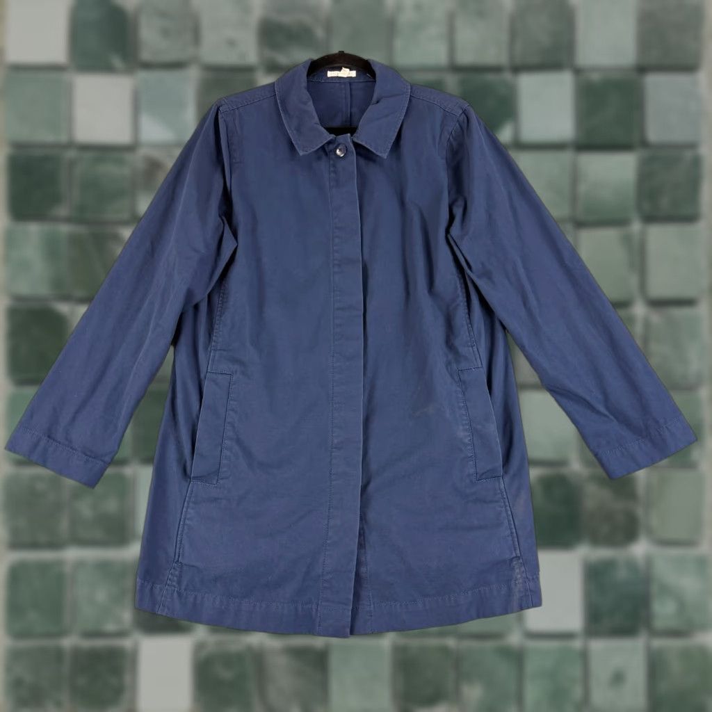 Eileen Fisher Eileen Fisher Coat Womens Medium Blue Long Sleeve 100% Organic Cotton Casual Size M / US 6-8 / IT 42-44 - 1 Thumbnail