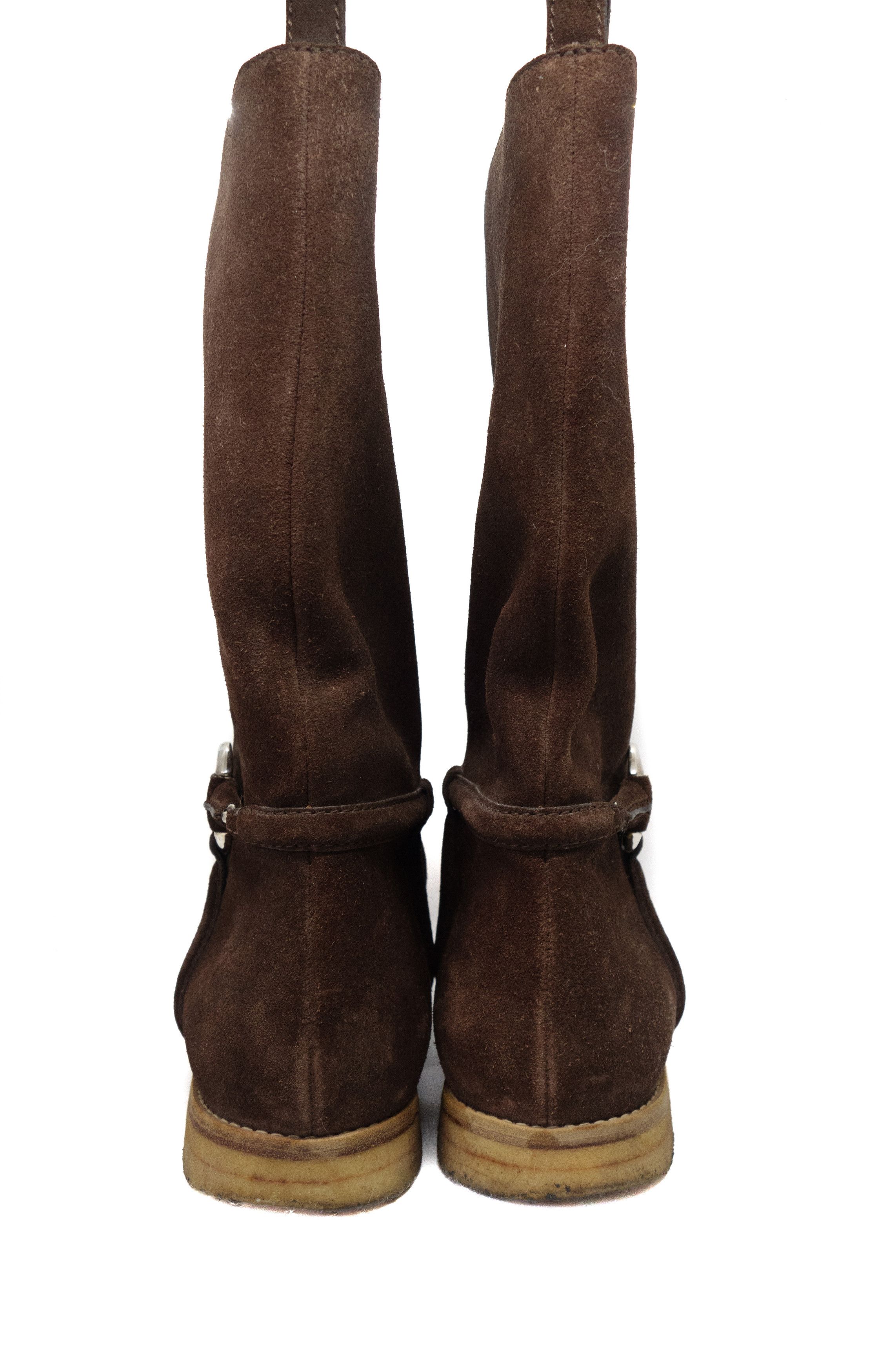 Gucci 00s Suede Mid-Calf Metal O-Ring Boots Tom Ford Size US 10 / IT 40 - 7 Thumbnail
