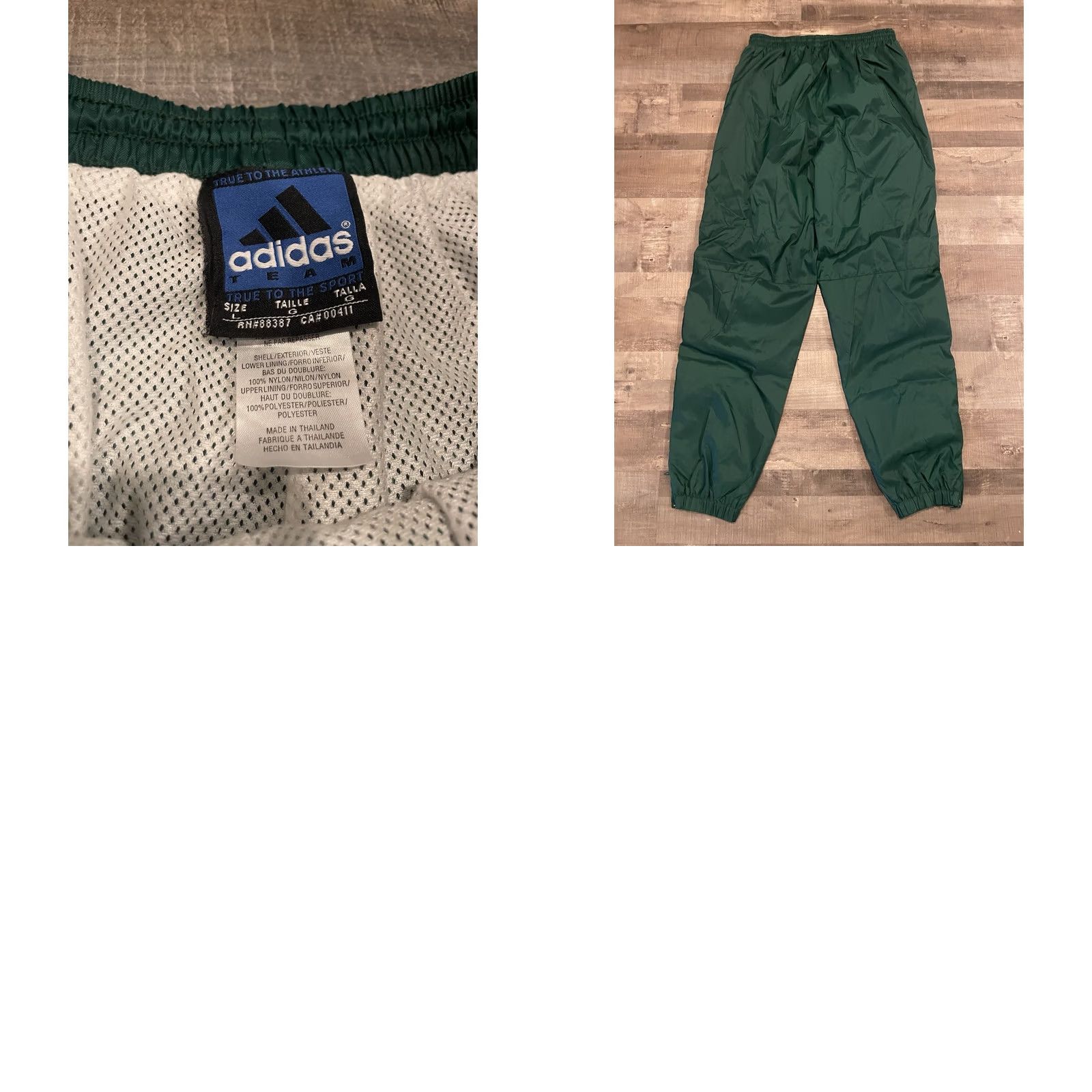 Adidas VINTAGE adidas Track Suit L Jacket & Pants Windbreaker Green Gator Basketball (F455) Track Suit Men L Green 90s Streetwear Basketball Size 42R - 9 Thumbnail