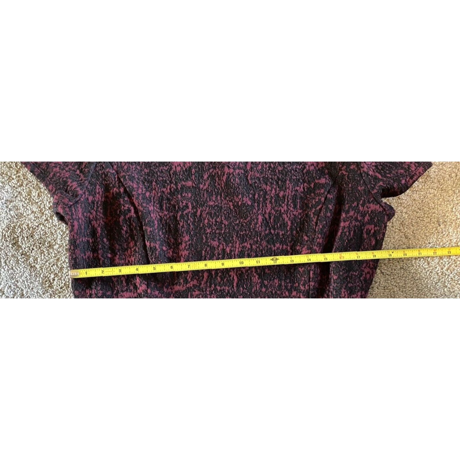Liz Claiborne NWT New Liz Claiborne Top Shirt Women’s L Impressionist Dream Ruby Black Belt Size L / US 10 / IT 46 - 7 Thumbnail
