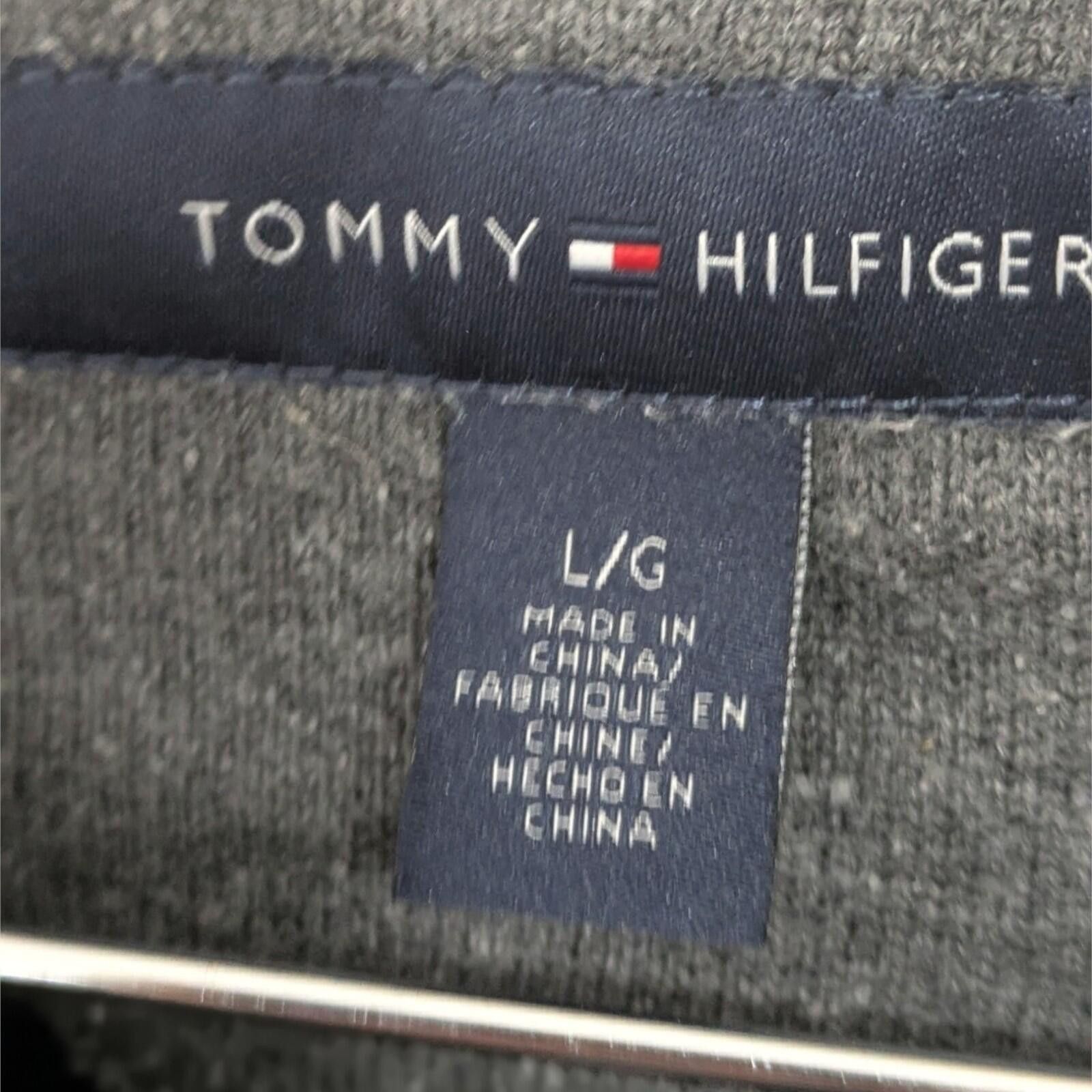 Tommy Hilfiger Tommy Hilfiger Men's Striped V-Neck Sweater - L - Cotton Size US L / EU 52-54 / 3 - 8 Thumbnail
