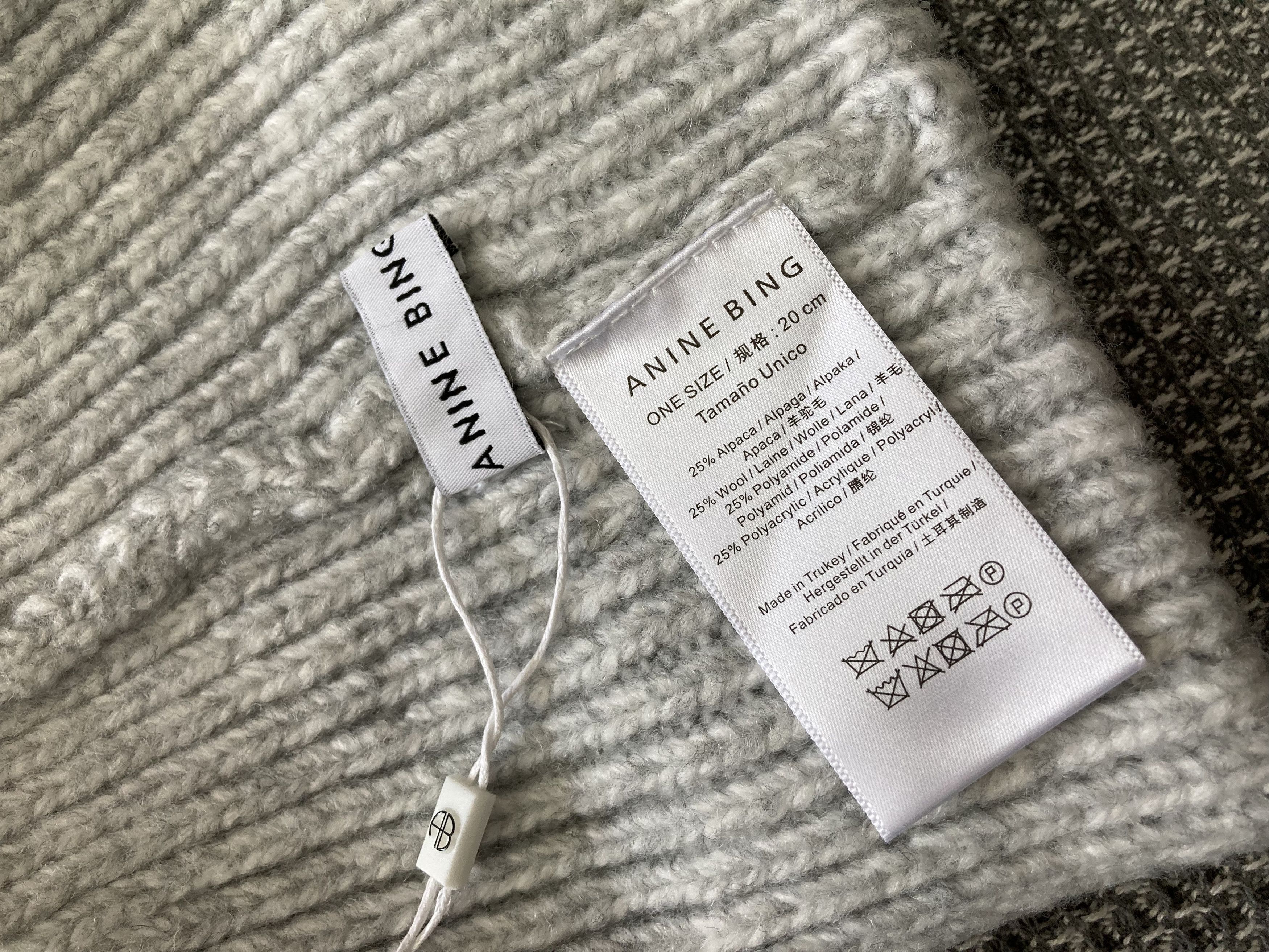 Anime Anine Bing Elia Beanie in Charcoal Size ONE SIZE - 5 Thumbnail