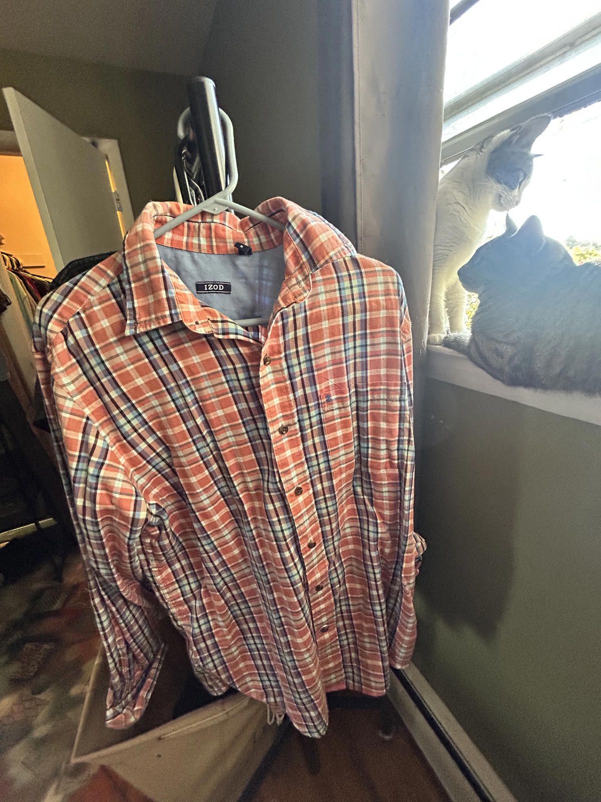 Izod IZOD Men's Casual Plaid Button-Up Shirt-Laid Back Your Style Size US M / EU 48-50 / 2 - 2 Thumbnail