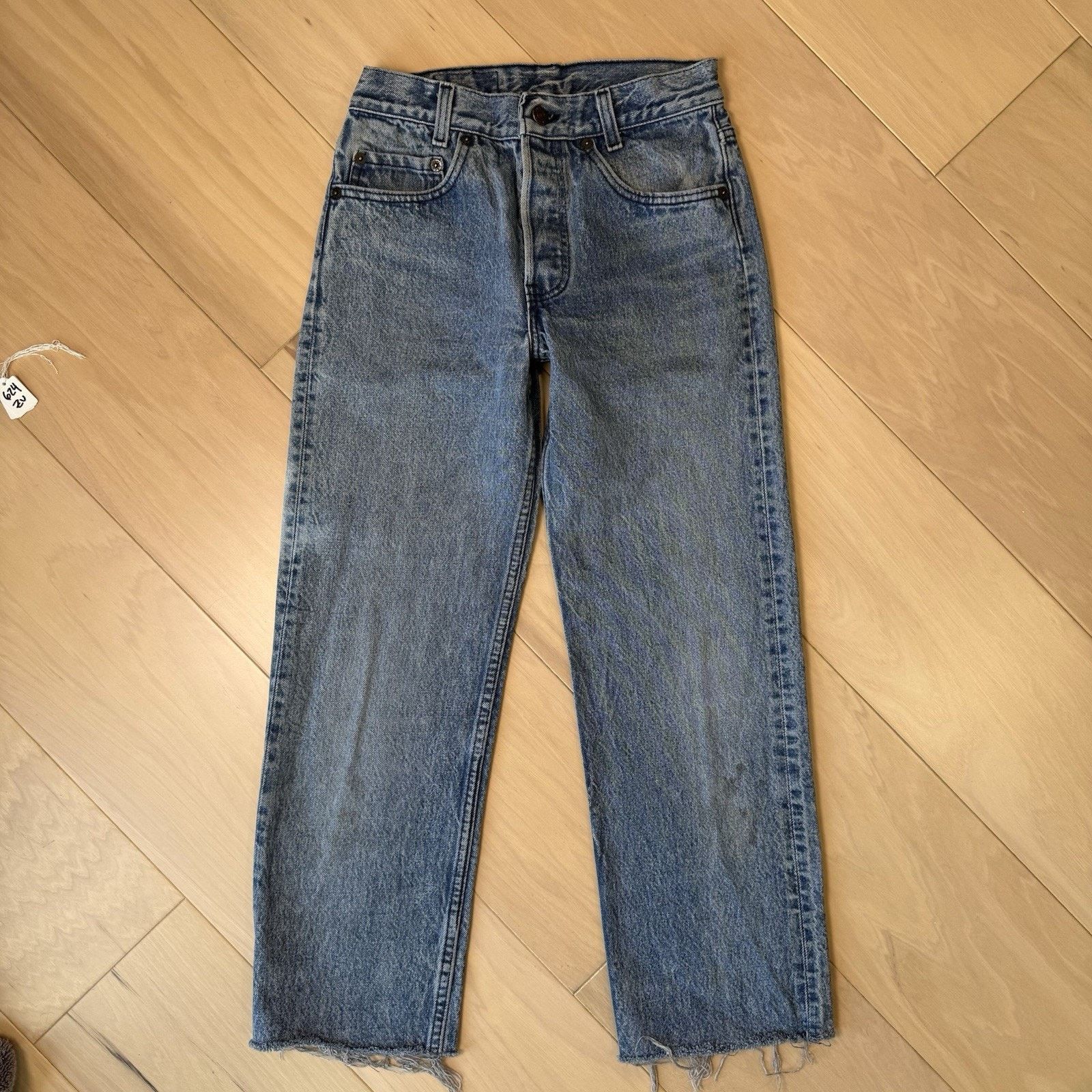 Levi's Vintage Levis 701 Jeans 24 Blue Straight Leg 80s Denim Size 24" / US 00 / IT 34 - 2 Thumbnail