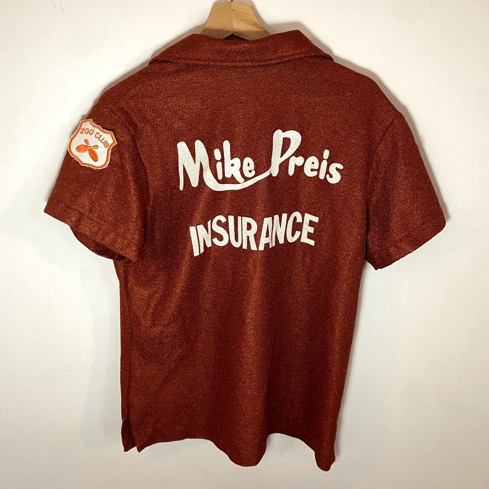 Vintage Vintage 70s King Louie Bowling Shirt Burnt Orange Sparkle Size US M / EU 48-50 / 2 - 1 Thumbnail
