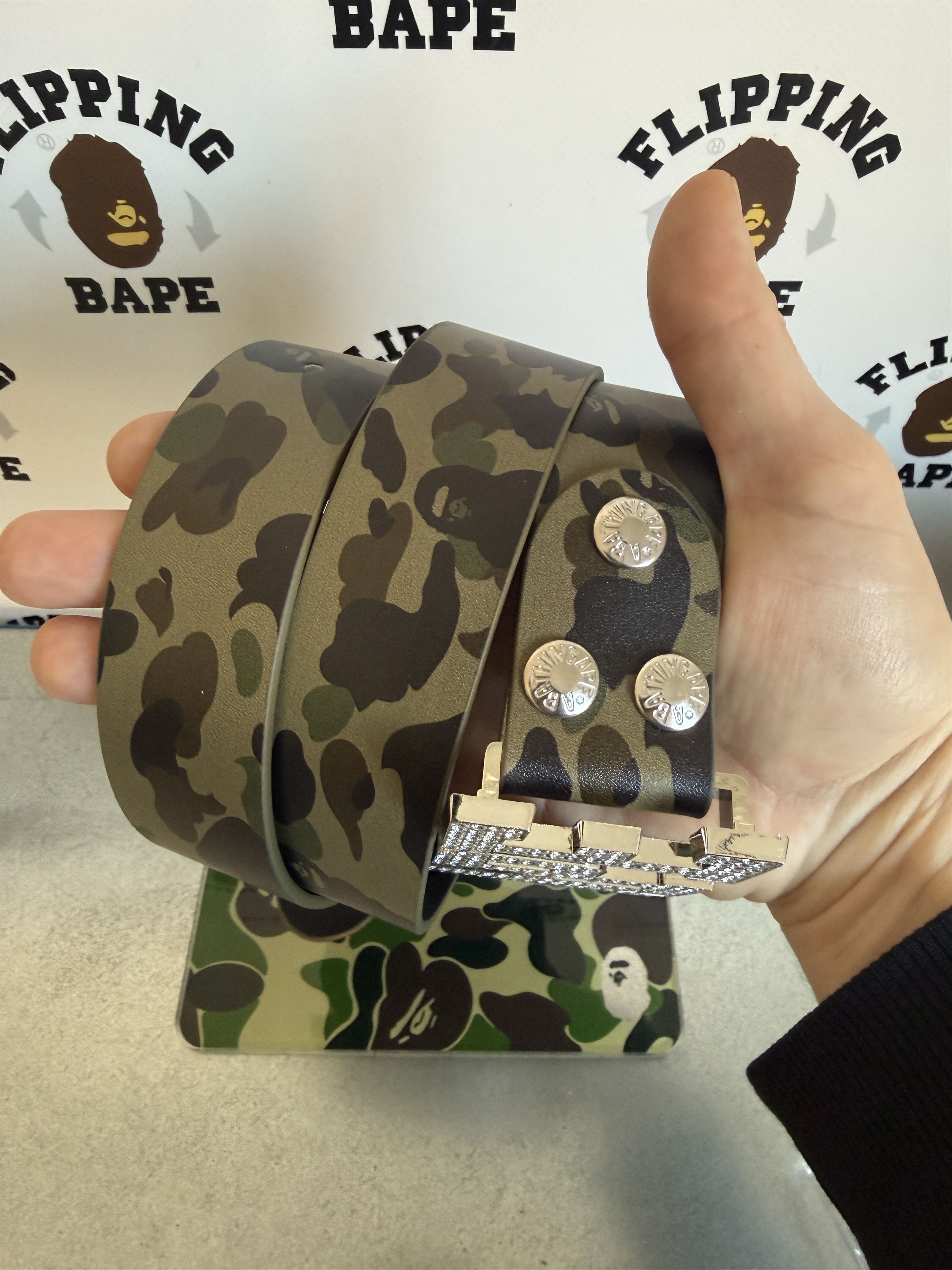 Bape BAPE 1ST CAMO BAPE LEATHER BELT (L/36) Size 36 - 5 Thumbnail