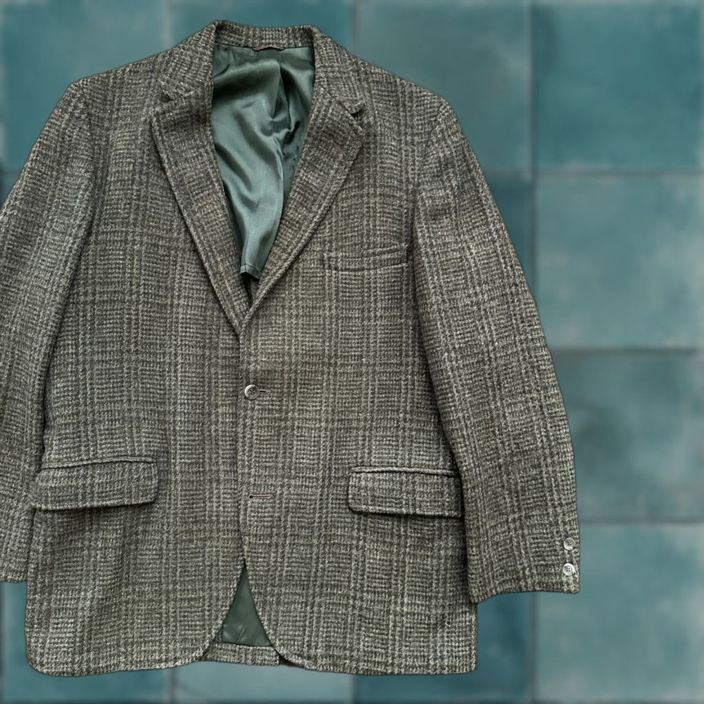 Harris Tweed VTG Harris Tweed Sport Coat Mens 42 Scottish Wool Blazer Button Cricketer 70s Size 42R - 1 Thumbnail