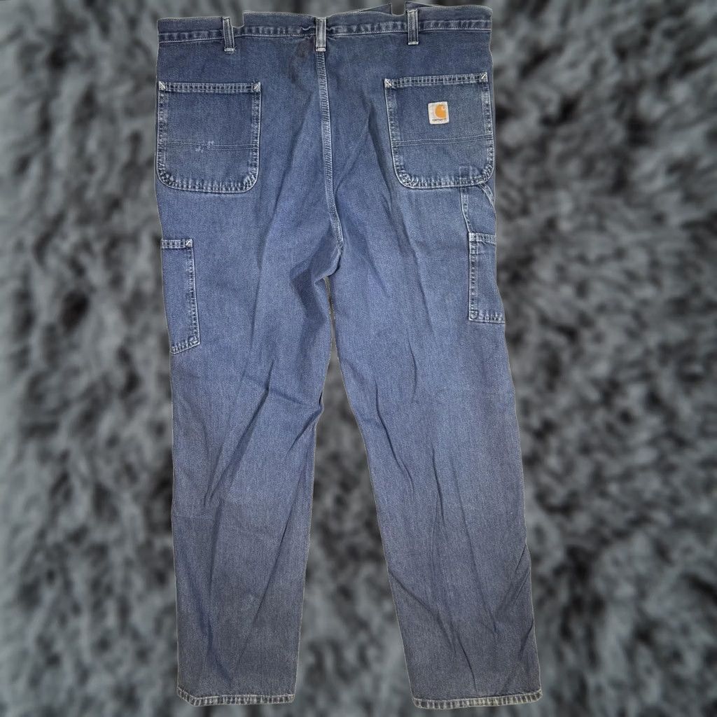 Carhartt VINTAGE Carhartt Jeans Mens 42x34 Blue Dungaree Fit Workwear Denim Pants 42x34 Mens Carhartt 381-83 Size US 42 / EU 58 - 1 Thumbnail