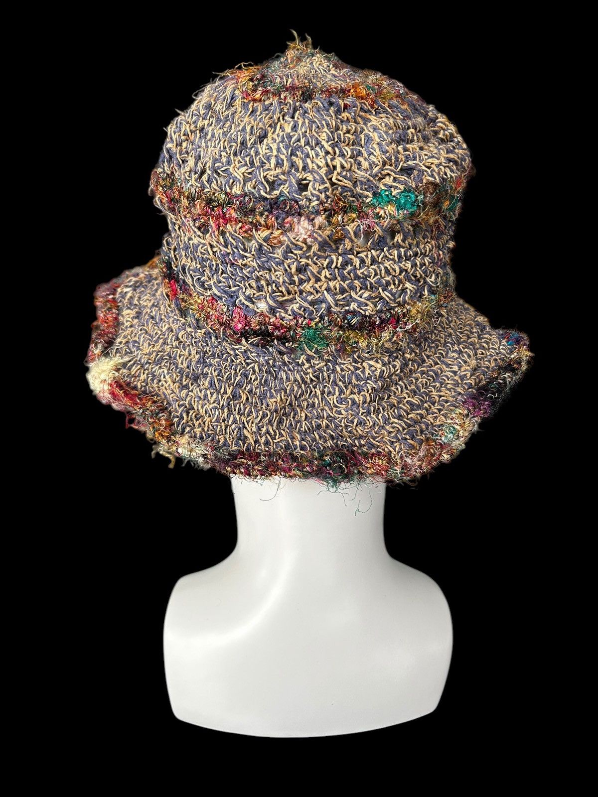 Japanese Brand × Kapital × Vintage TITICACA Crochet Knitted Custom Rare Bucket Hats ☠️☠️ Size ONE SIZE - 2 Thumbnail