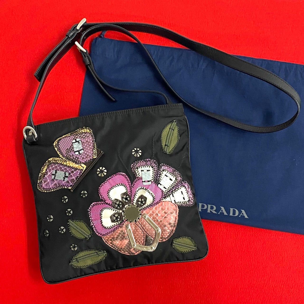Prada Prada Shoulder Bag Black Nylon Size ONE SIZE - 1 Thumbnail