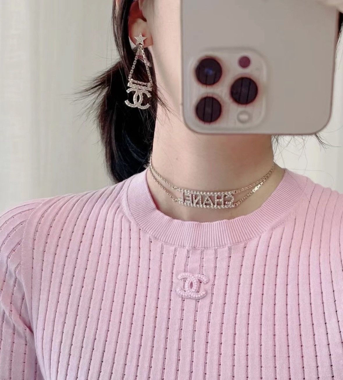Chanel Chanel 22S rhinestone Choker/necklace Size ONE SIZE - 12 Thumbnail