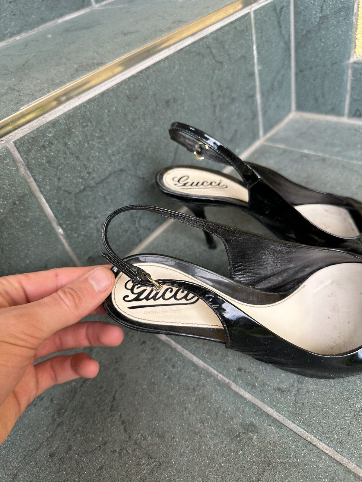 Gucci Gucci Heels Pumps Vintage Rare Black Luxury Shoes Size US 5.5 / IT 35.5 - 11 Thumbnail