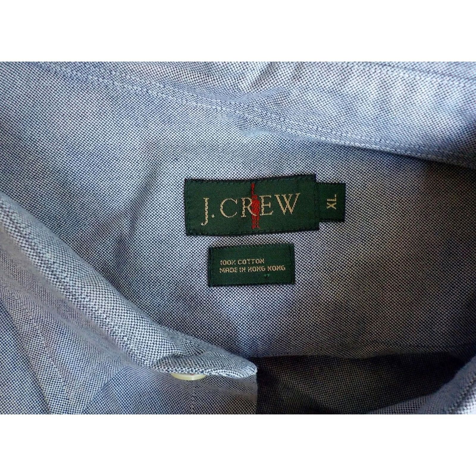 J.Crew J. CREW Mens LS Shirt XL Light Blue 100% Cotton Button Front Size US XL / EU 56 / 4 - 4 Thumbnail