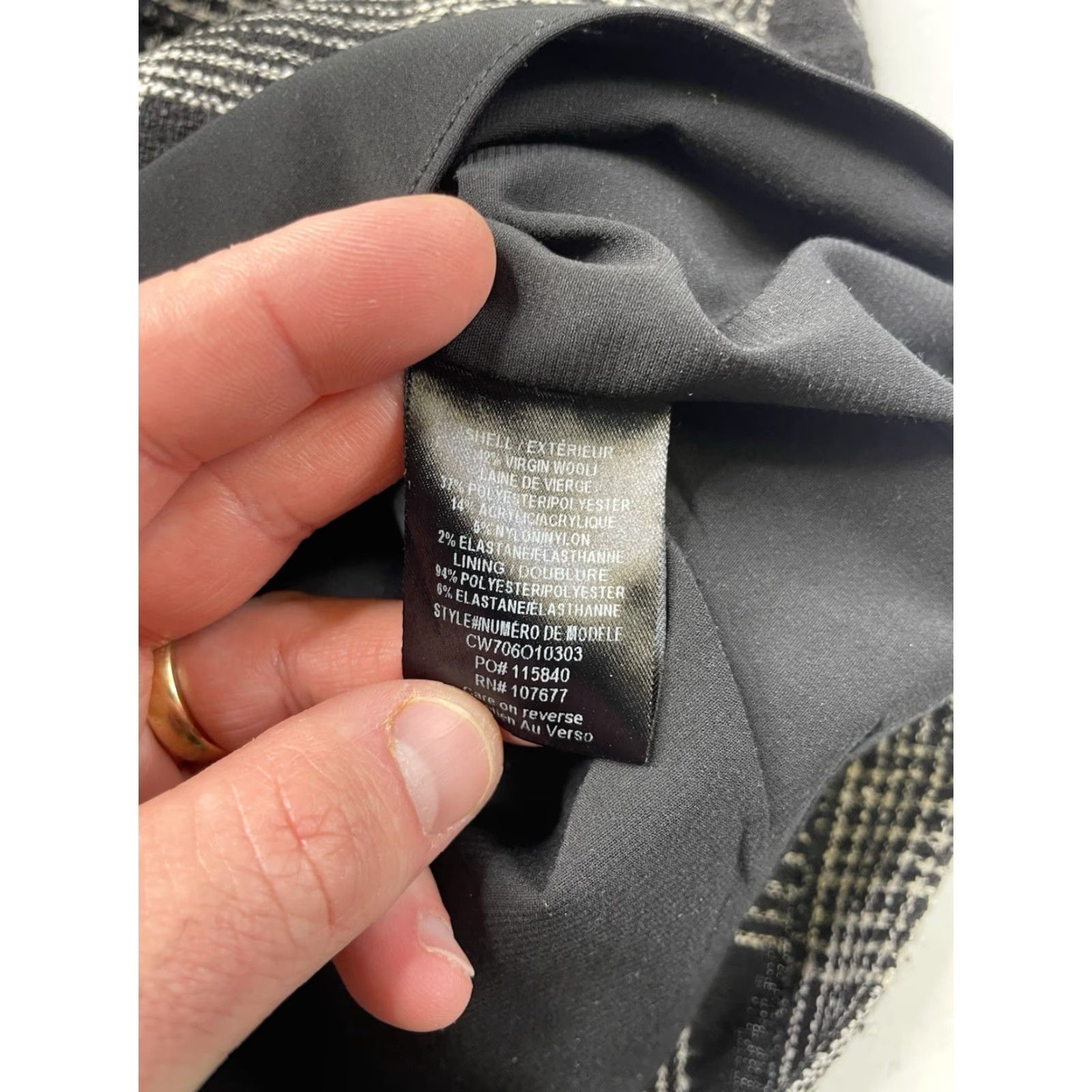 Alice + Olivia Alice Olivia Skirt Wool Mini Black Check 4 Women Short Lined Zip Employed Collection Vintage? Size 27" / US 4 / IT 40 - 6 Thumbnail