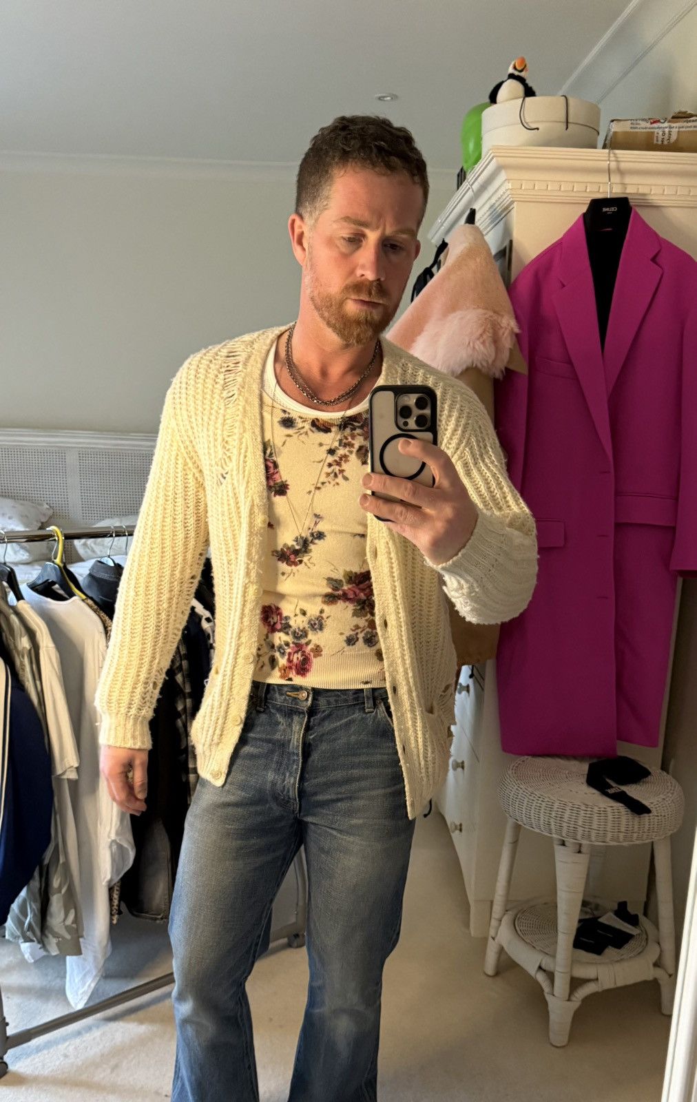 Saint Laurent Paris SS16 Saint Laurent surf sound Hedi destroyed cardigan XL Size US XL / EU 56 / 4 - 7 Thumbnail