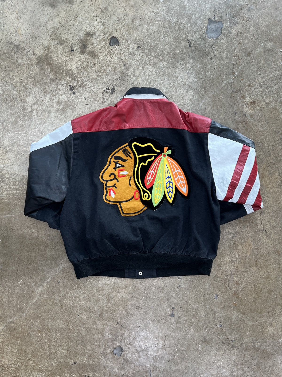 Jeff Hamilton Vintage Jeff Hamilton NHL Blackhawks Leather Jacket 3XL Size US XXL / EU 58 / 5 - 2 Thumbnail