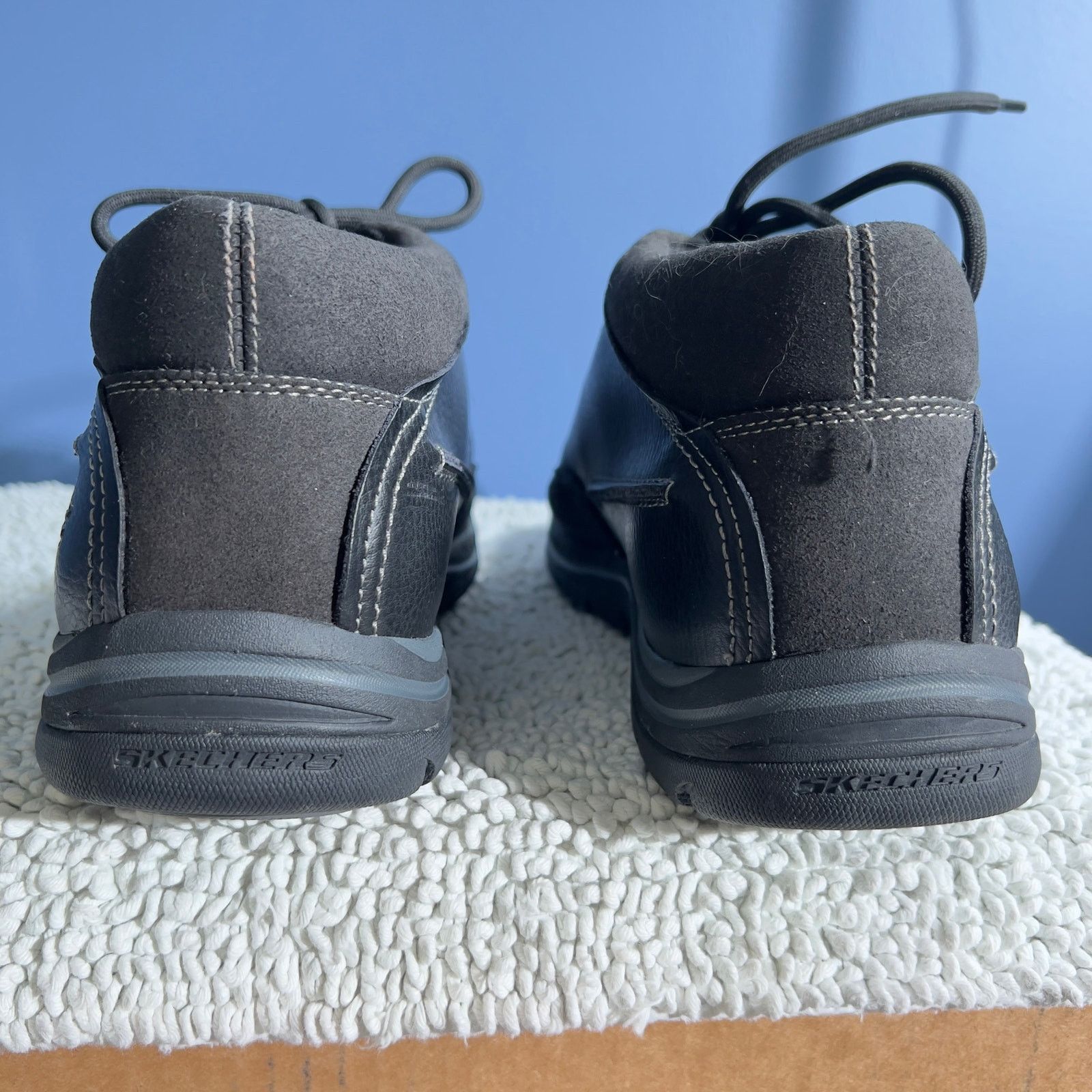 SKECHERS Skechers Boots Men 11.5 Relax Fit Memory Foam Leather Upper Size US 11.5 / EU 44-45 - 6 Thumbnail