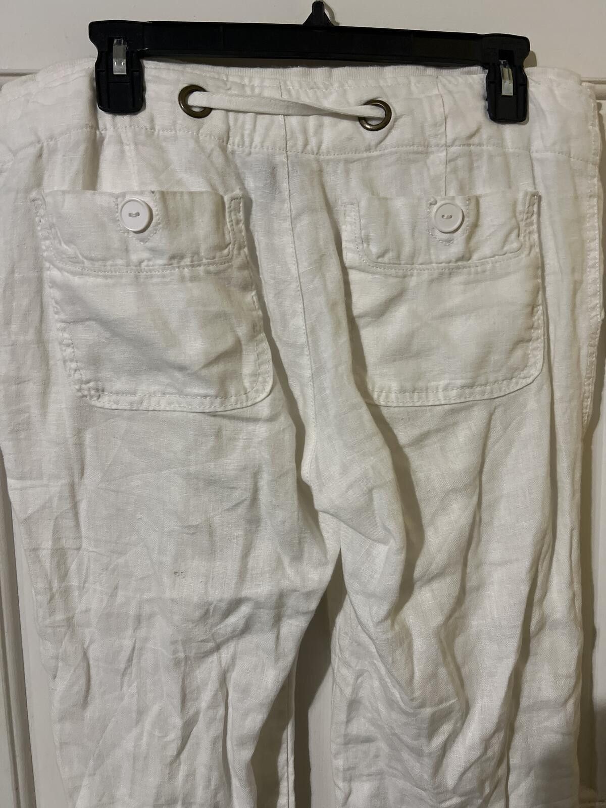 Sanctuary Sanctuary Surplus White Linen Blend Drawstring Wide Leg 28 Size 28" / US 6 / IT 42 - 5 Thumbnail