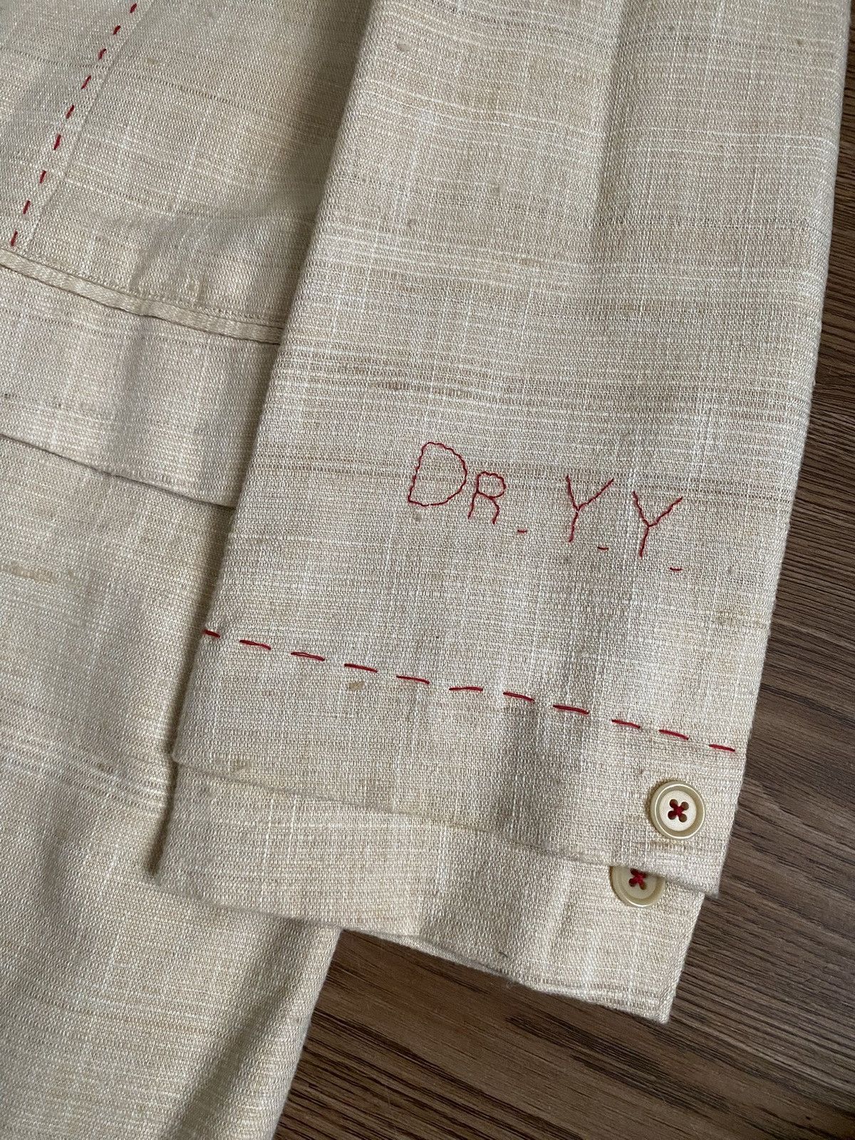 Yohji Yamamoto Yohji Yamamoto Pour Homme DR.YY Hand Stitch Suit SS09 Look10 Size 46S - 5 Thumbnail