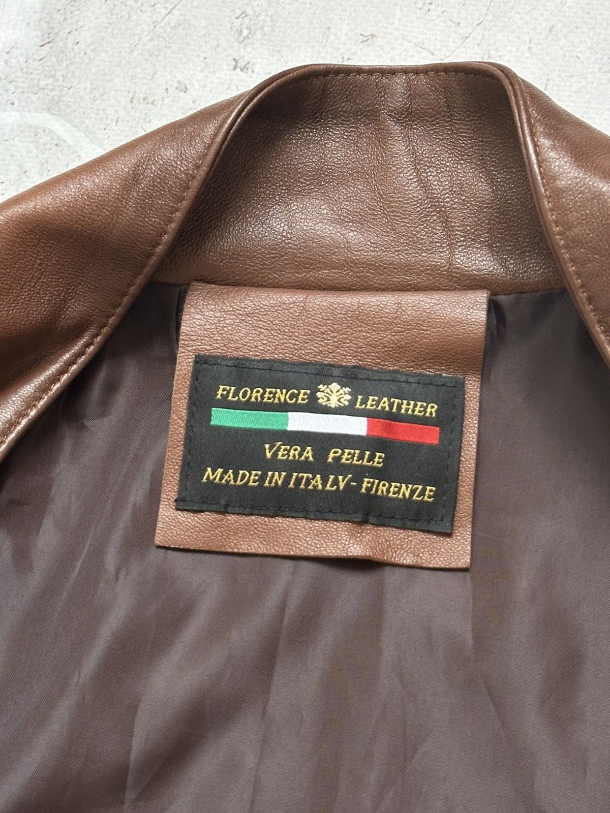 Gucci × Vera Pelle × Vintage Archive Vera Pelle leather Italy jacket Size M / US 6-8 / IT 42-44 - 7 Thumbnail