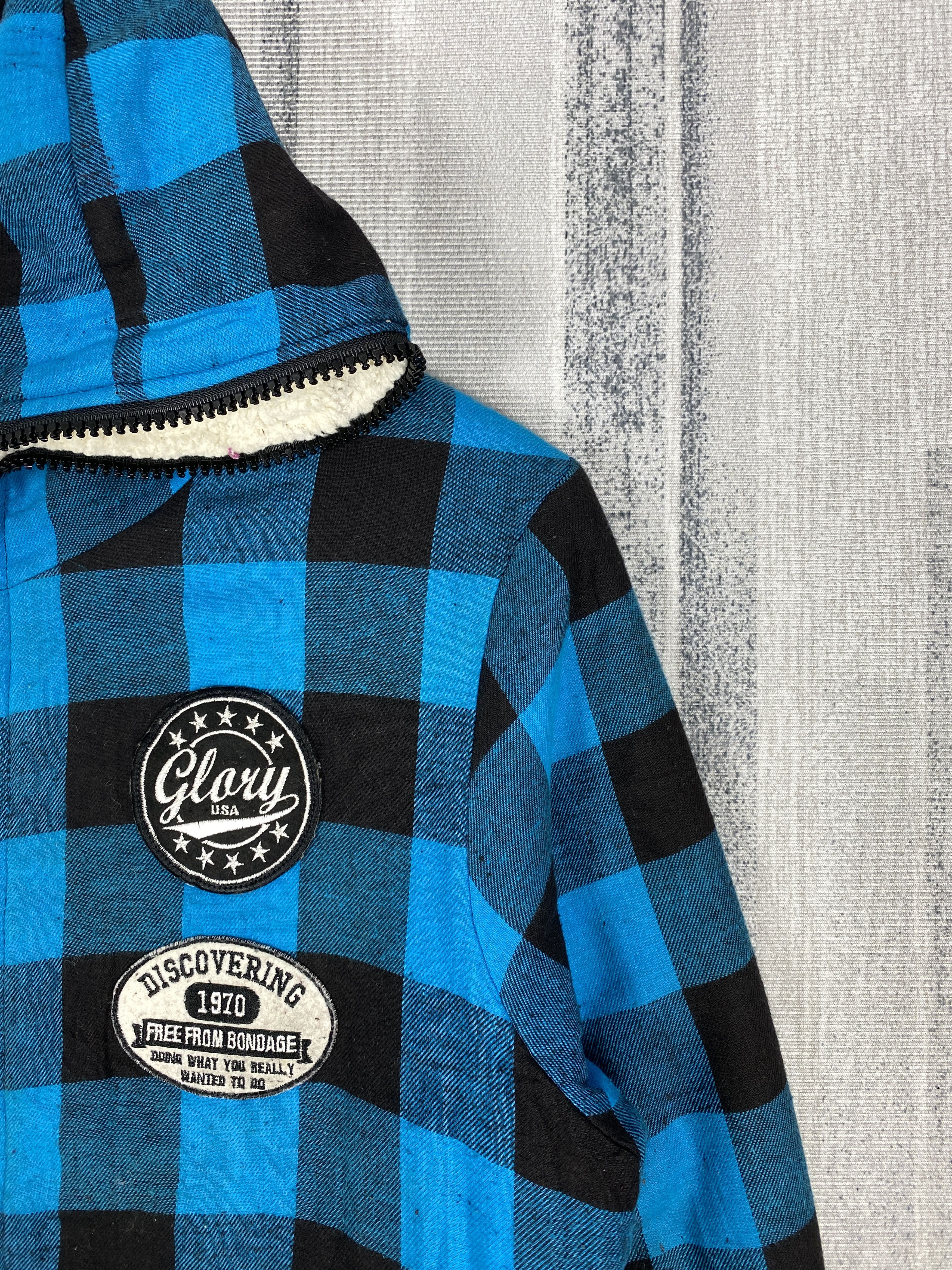 Designer Vintage American Checked Hoodie Reversible Jacket Size US S / EU 44-46 / 1 - 3 Thumbnail