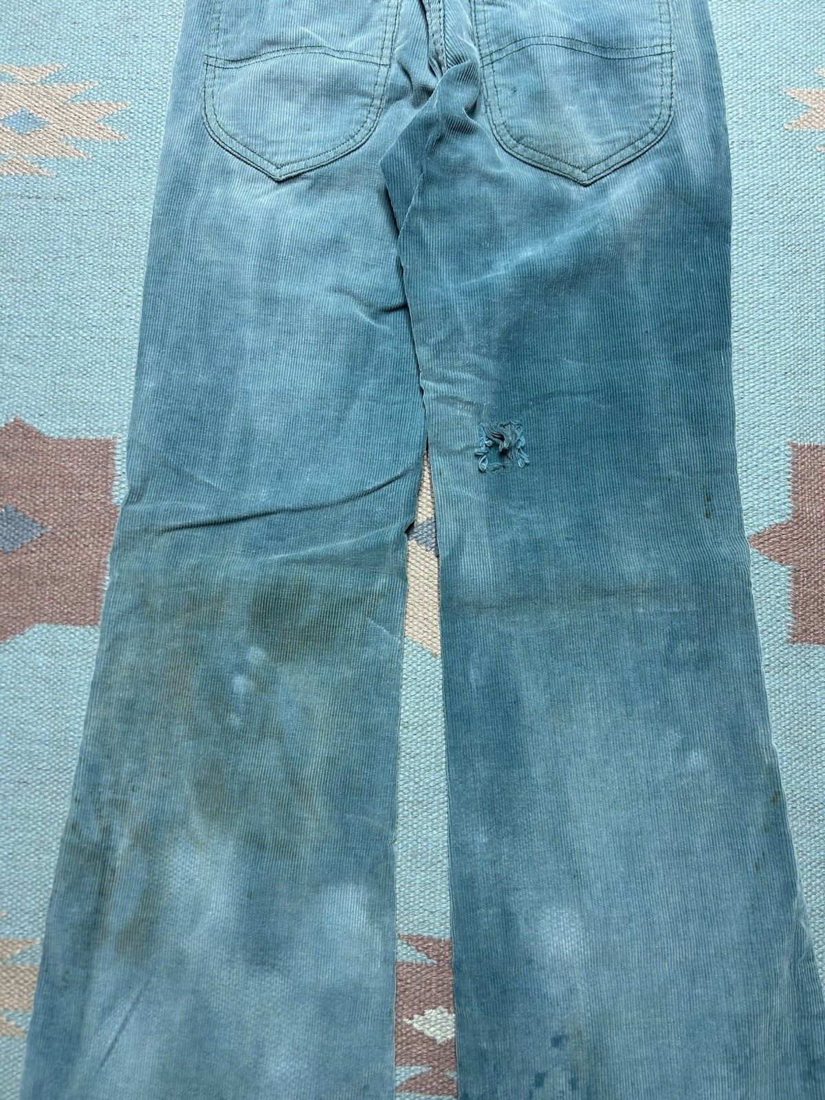 Lee 70s corduroy bell bottom pants Lee faded distressed 25x31 Size 25" / US 0 / IT 36 - 11 Thumbnail